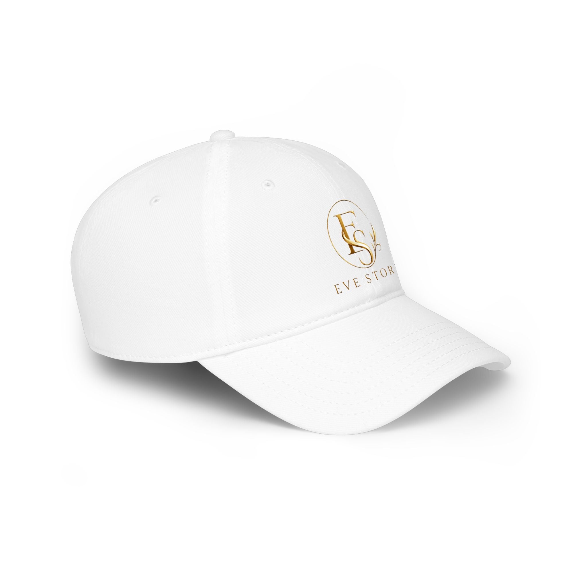 Embroidered Gold 'ES' Logo Baseball Cap