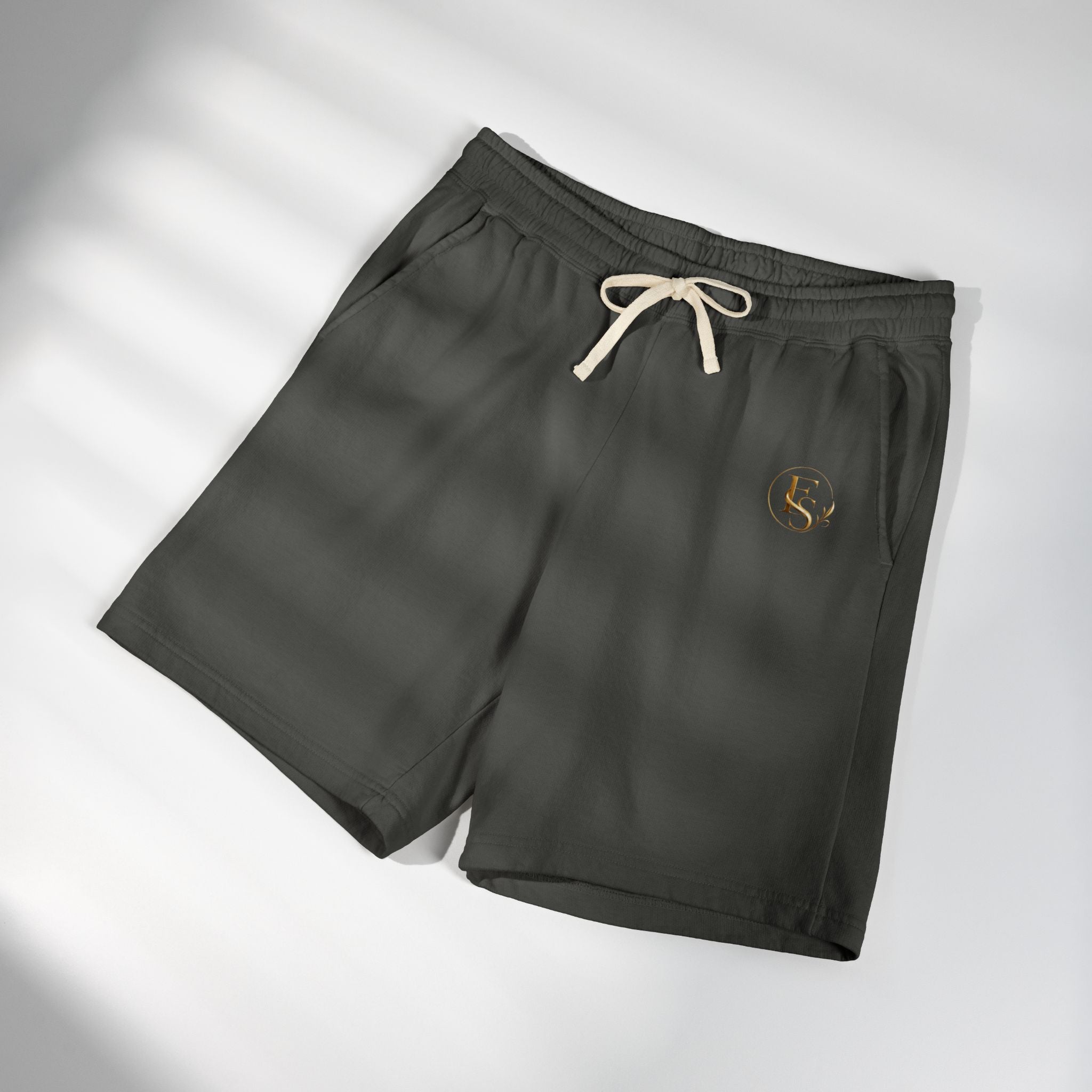 Lightweight Fleece Sweat Shorts — Garment-Dyed Casual Lounge Shorts