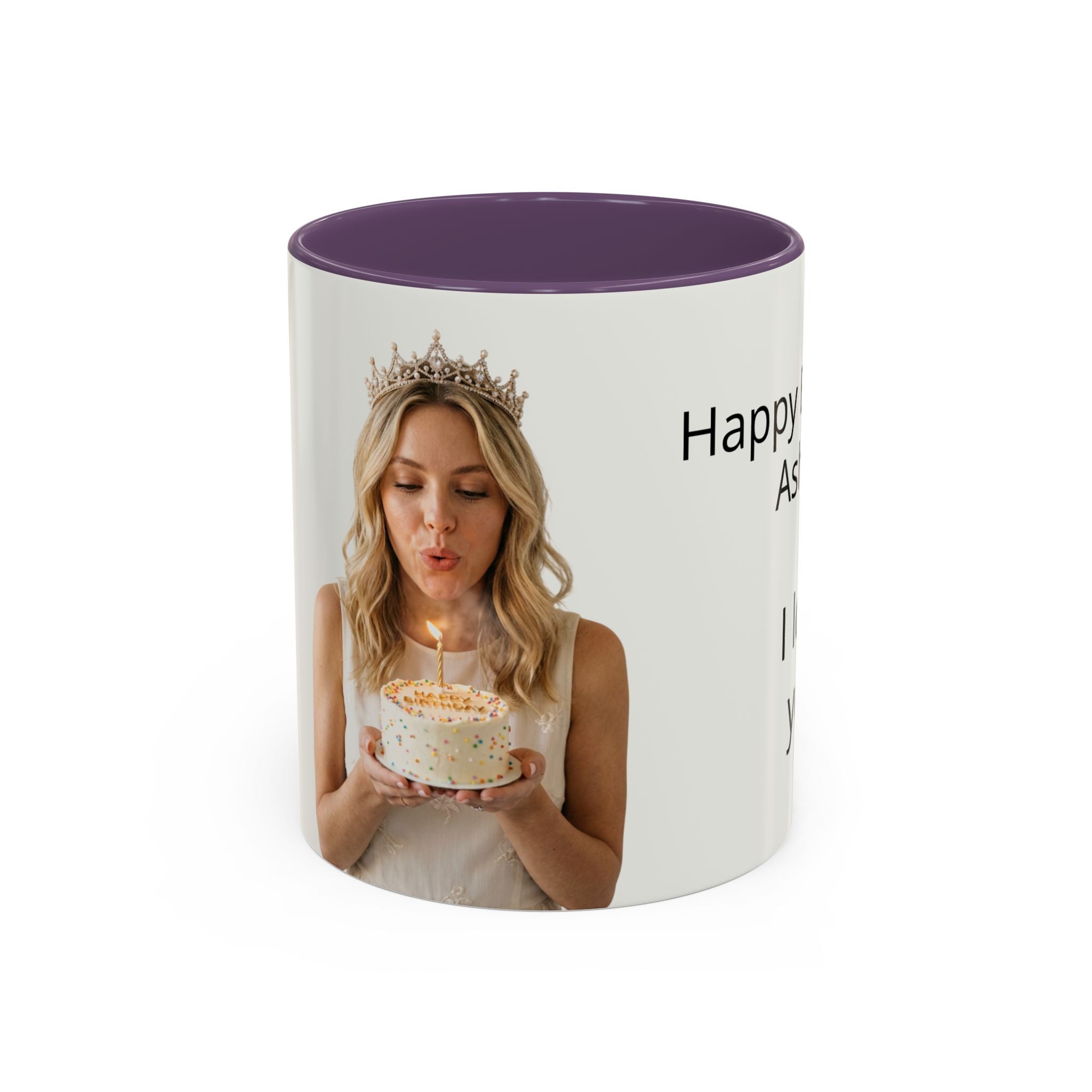 Personalized 'Happy Birthday [Name] I Love You' Accent Coffee Mug