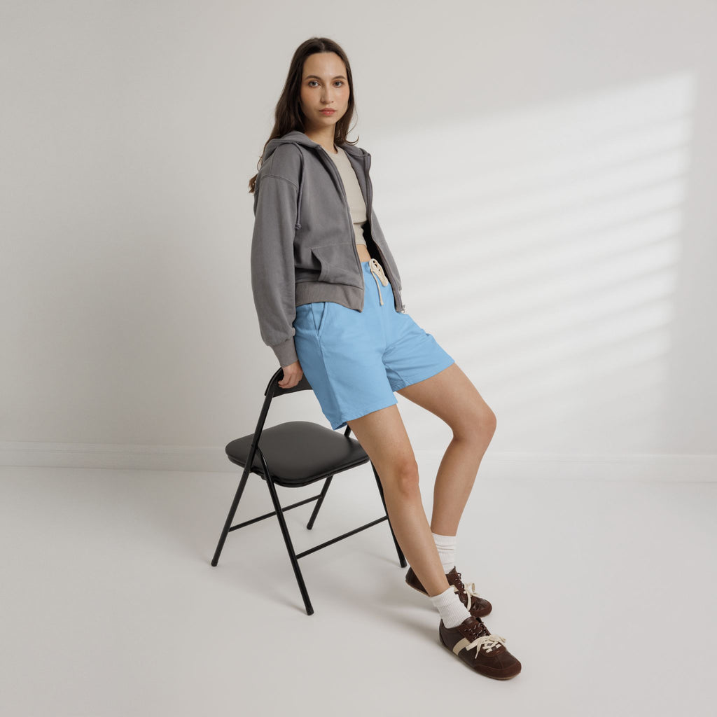 Lightweight Fleece Sweat Shorts — Garment-Dyed Casual Lounge Shorts