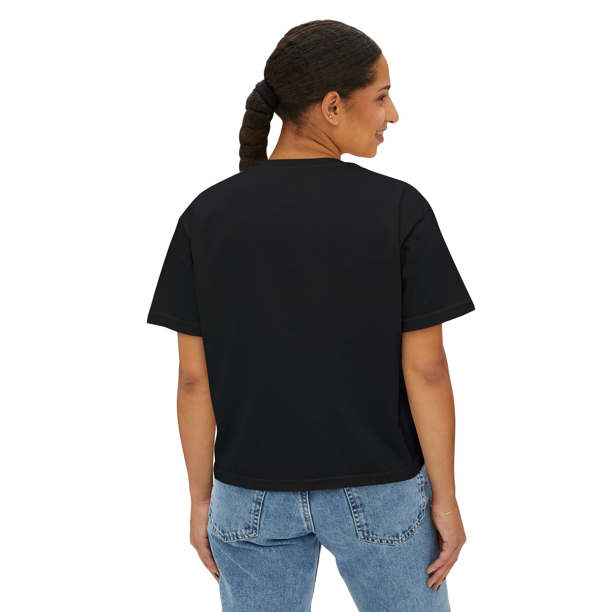 Boxy Tee — Retro Street Style Girl Graphic Shirt