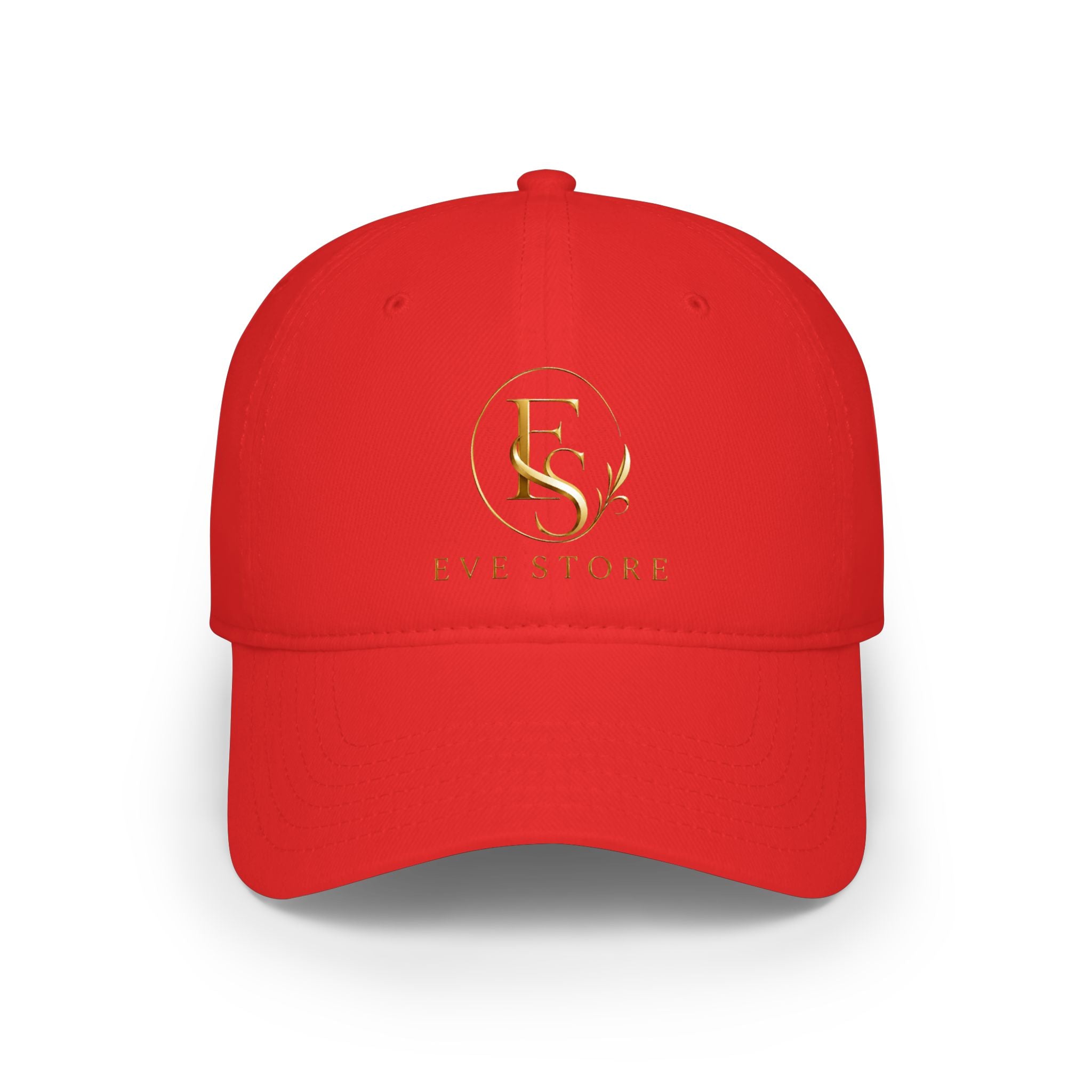 Embroidered Gold 'ES' Logo Baseball Cap