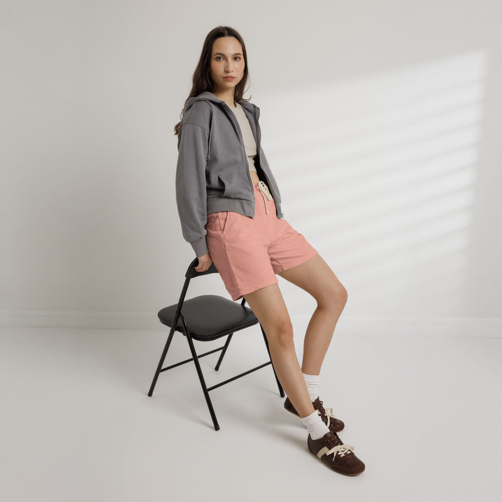 Lightweight Fleece Sweat Shorts — Garment-Dyed Casual Lounge Shorts