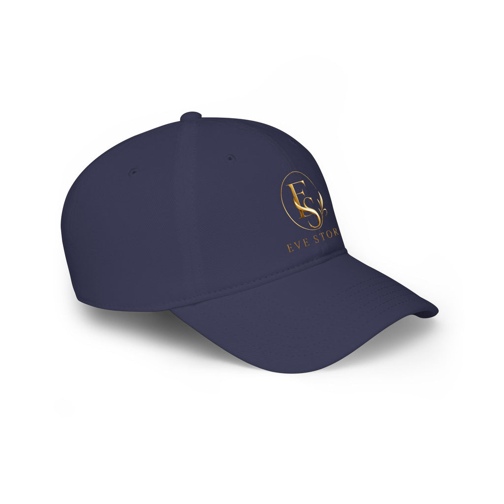 Embroidered Gold 'ES' Logo Baseball Cap