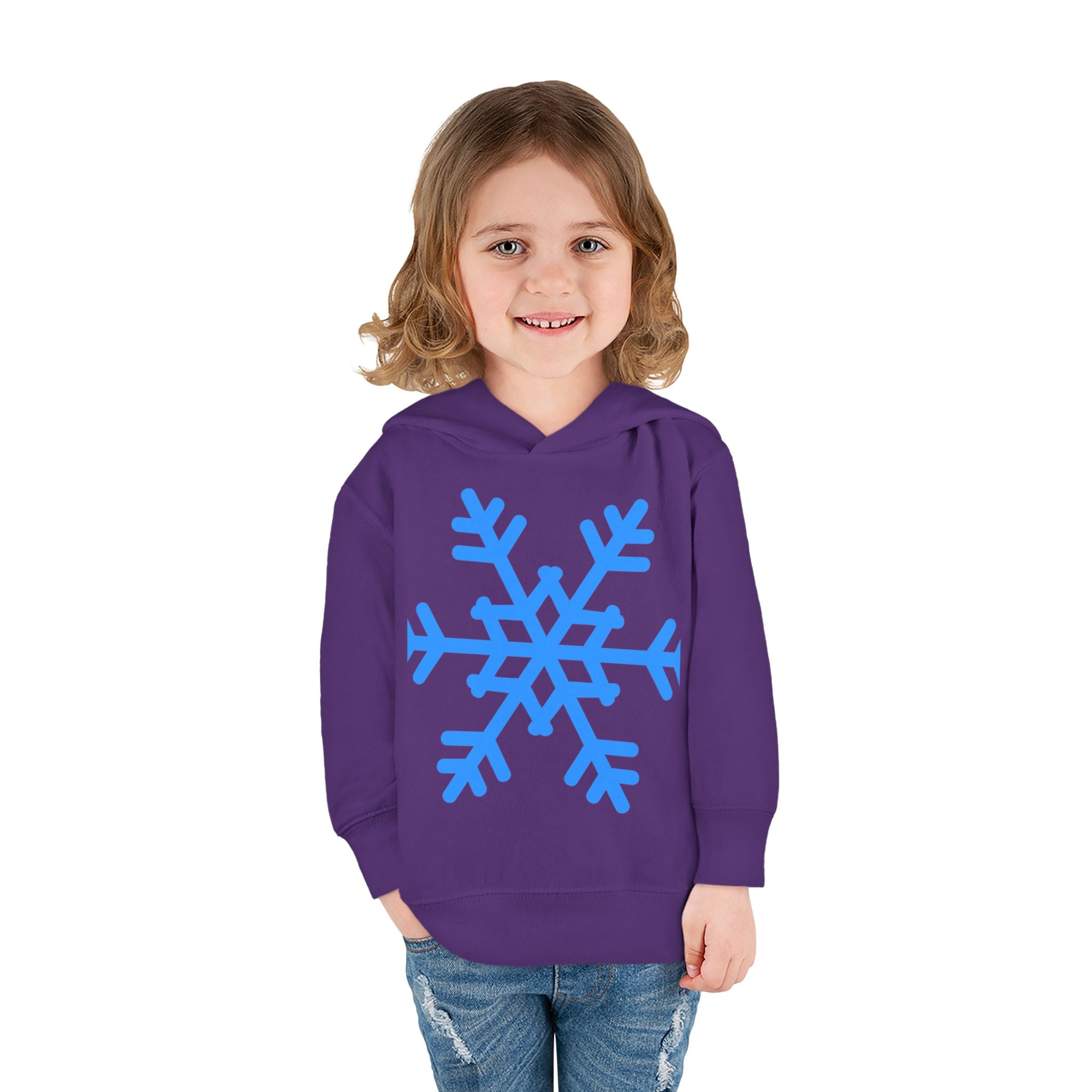 Toddler Snowflake Hoodie – Blue Winter Pullover for Kids