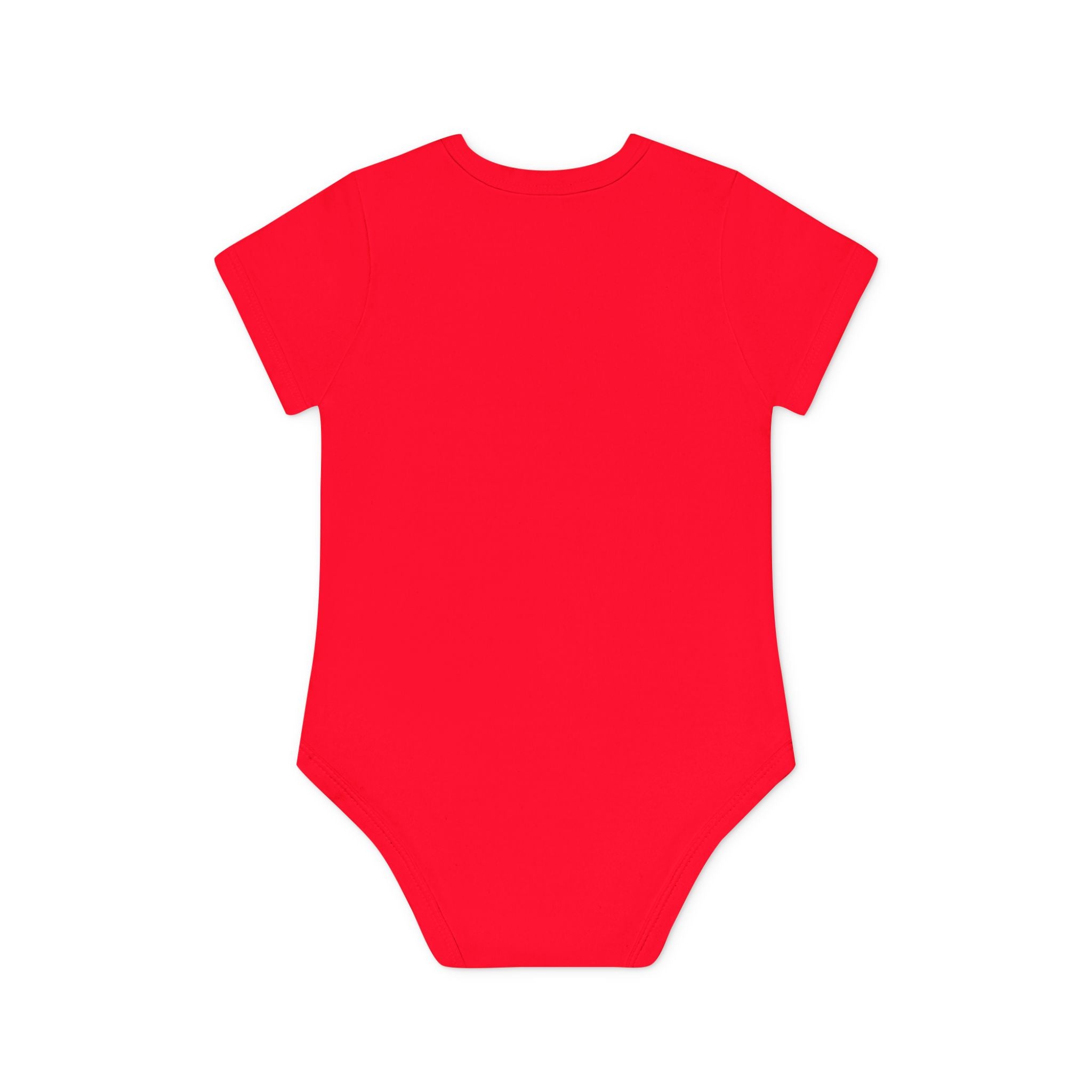 Baby Bodysuit — Black Cat Holding Heart "You're Purrfect" (Organic Short Sleeve)