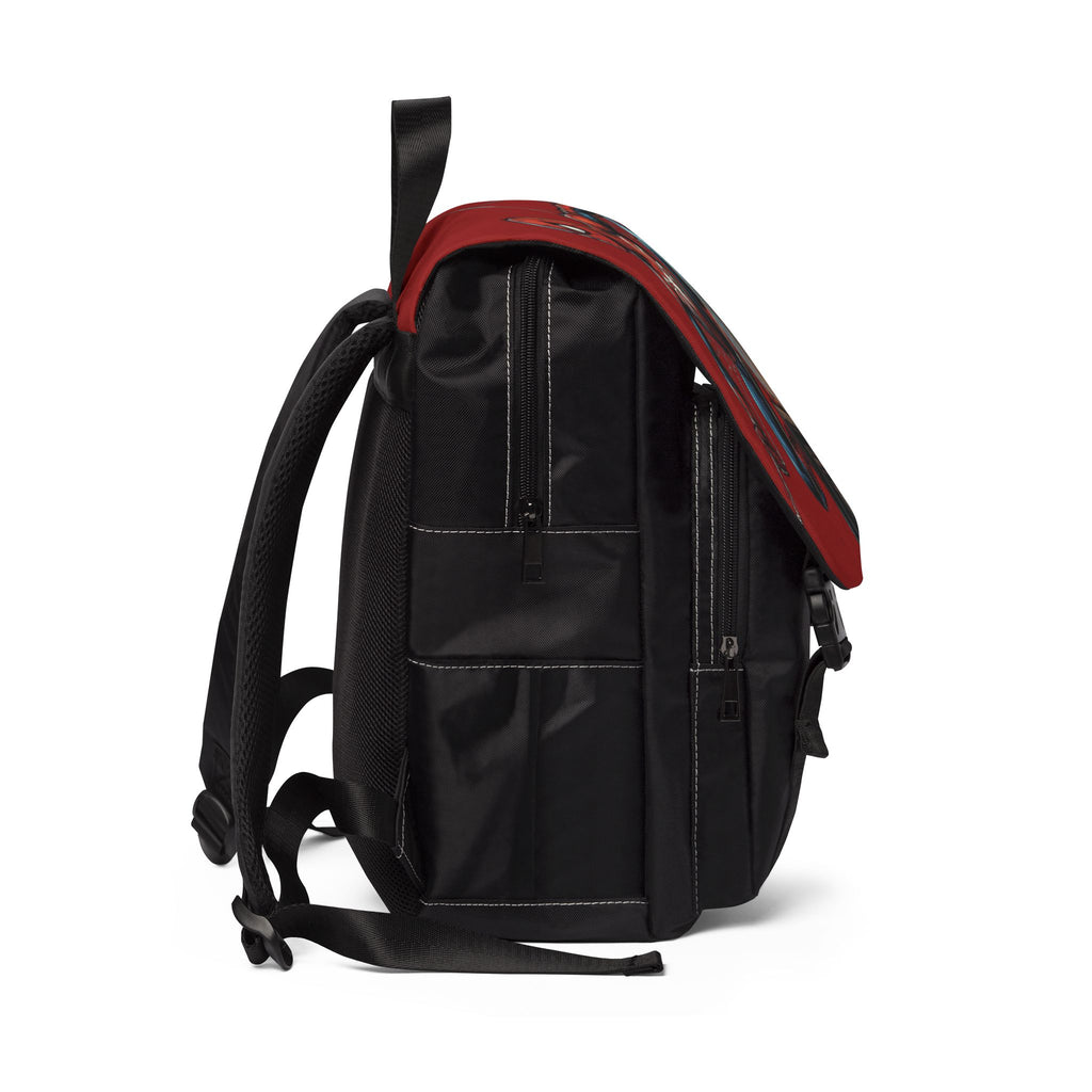 Spider Hero Graphic Backpack — Red Web-Slinging Shoulder Bag