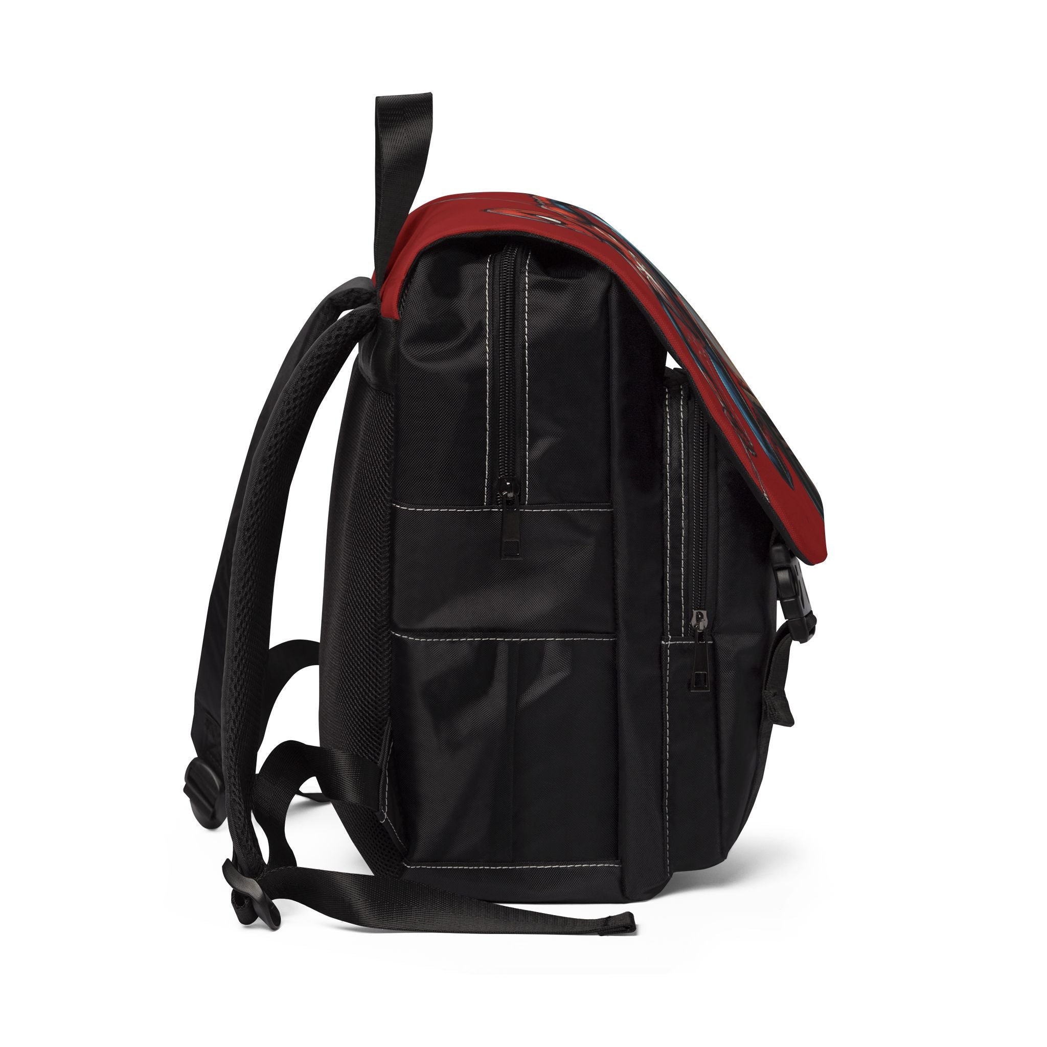 Spider Hero Graphic Backpack — Red Web-Slinging Shoulder Bag