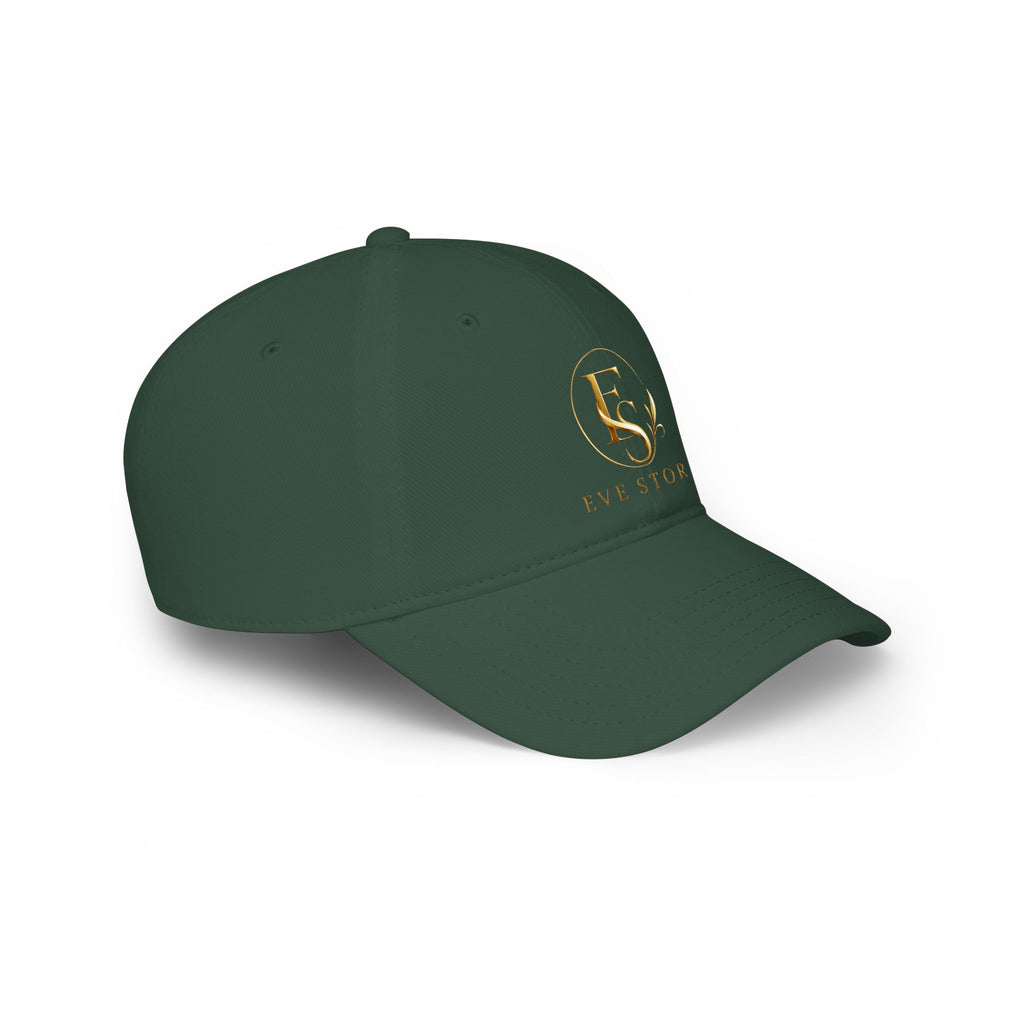 Embroidered Gold 'ES' Logo Baseball Cap