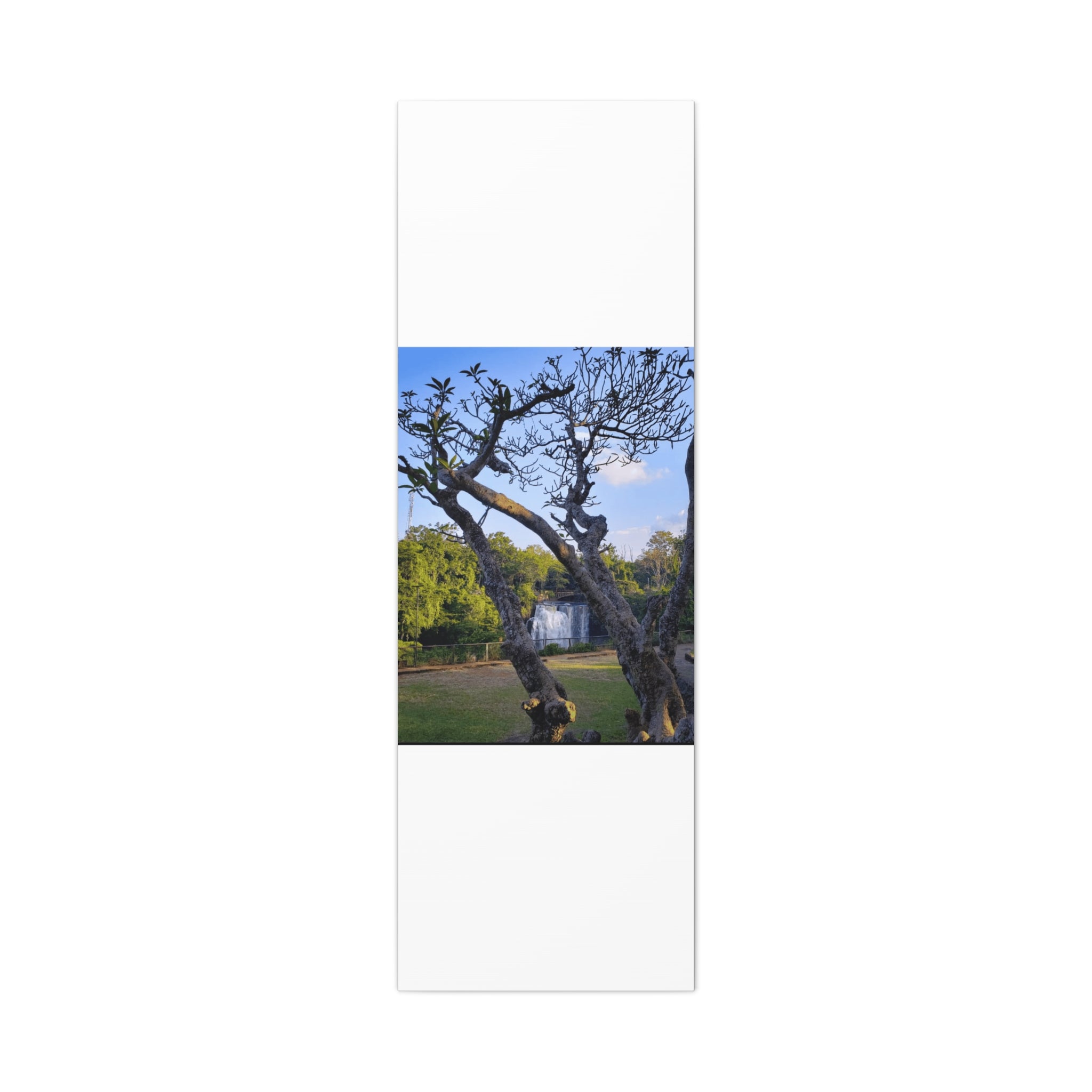 Waterfall Landscape Matte Canvas Print — Stretched 1.25"