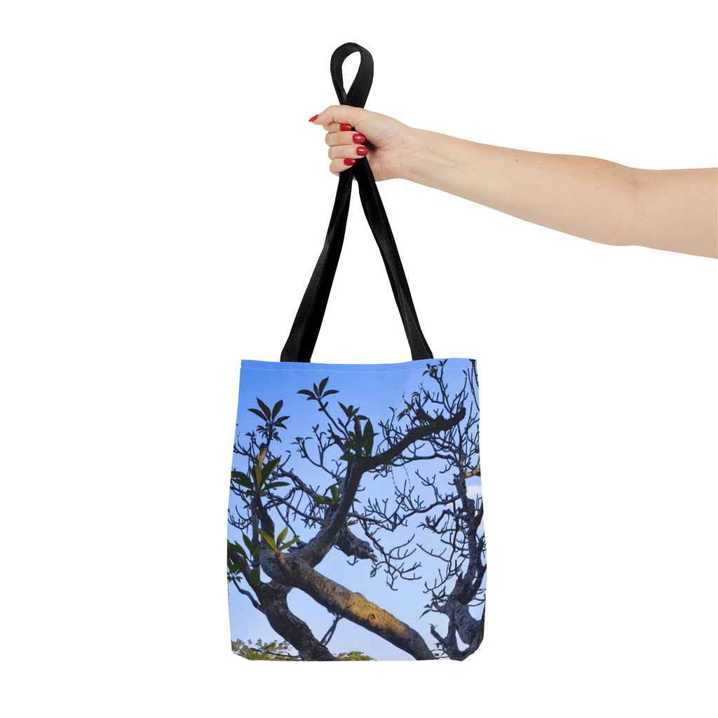 Nature Photo Tote Bag – Scenic Tree & Waterfall All-Over Print