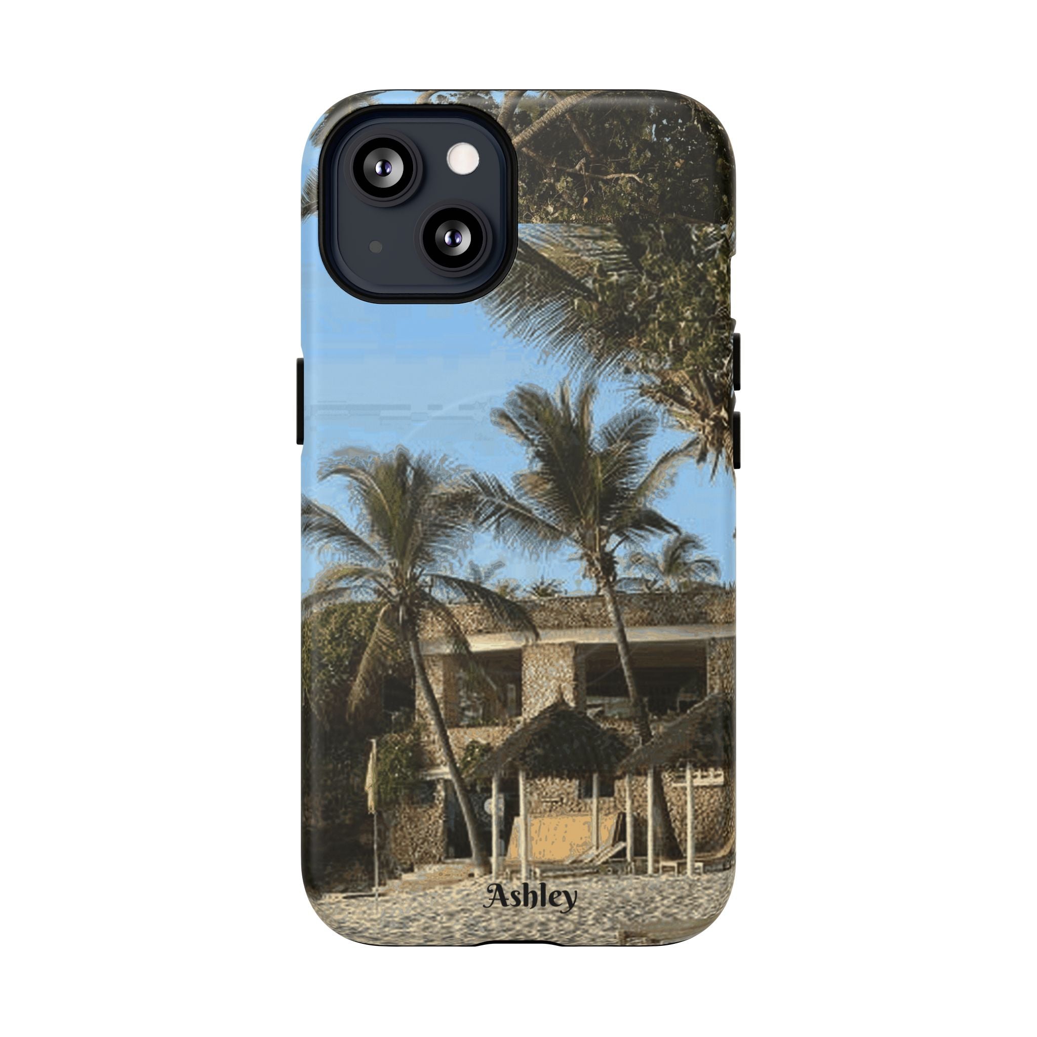 Tropical Palm Beach Magnetic Phone Case — Customizable 'Ashley' Seaside Design