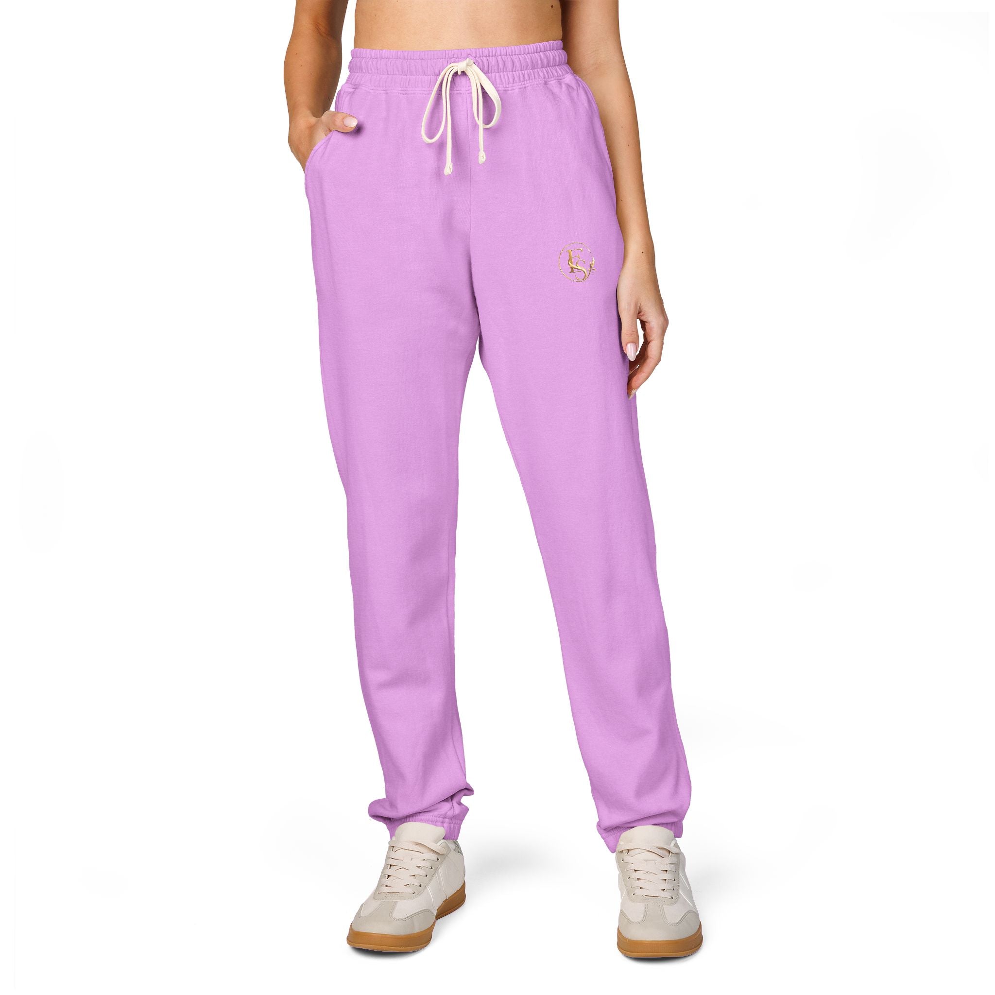 Embroidered Olive Fleece Sweatpants — Cozy Unisex Joggers