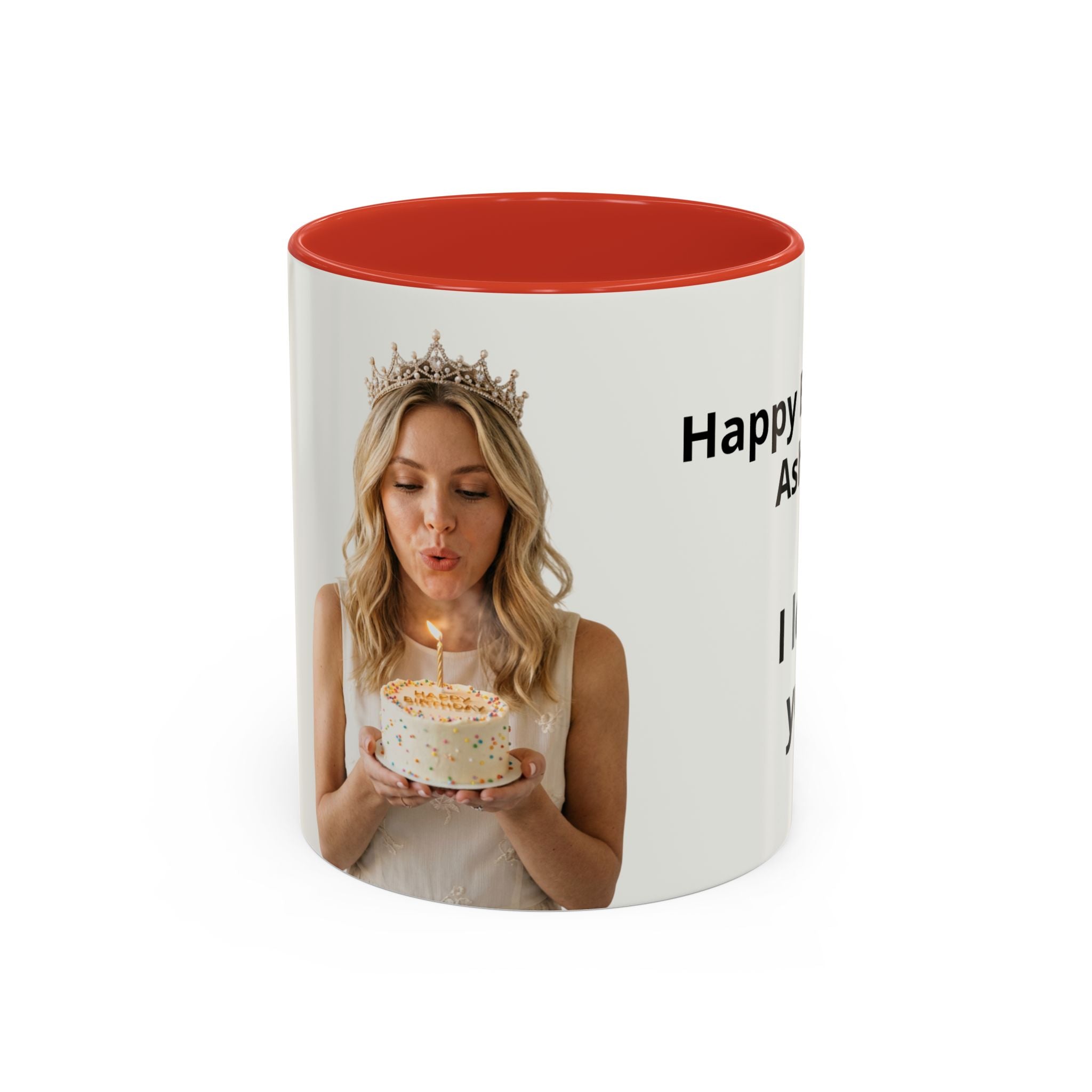 Personalized 'Happy Birthday [Name] I Love You' Accent Coffee Mug