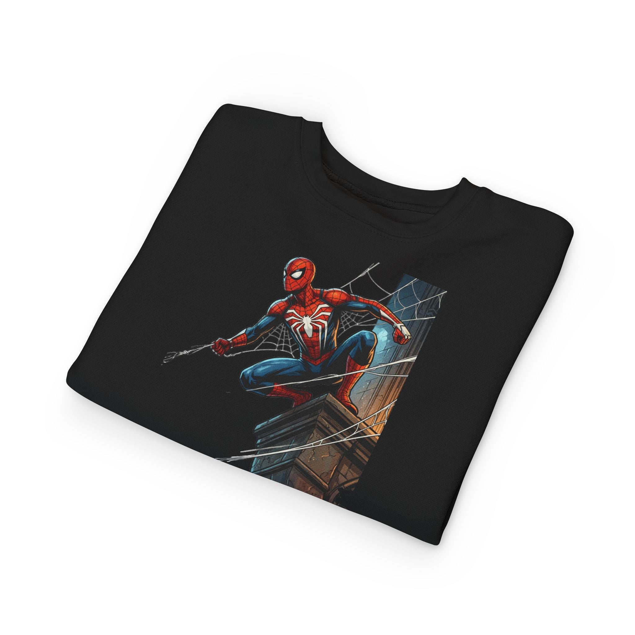 Toddler Sweatshirt — Superhero Web-Swinging Graphic Pullover