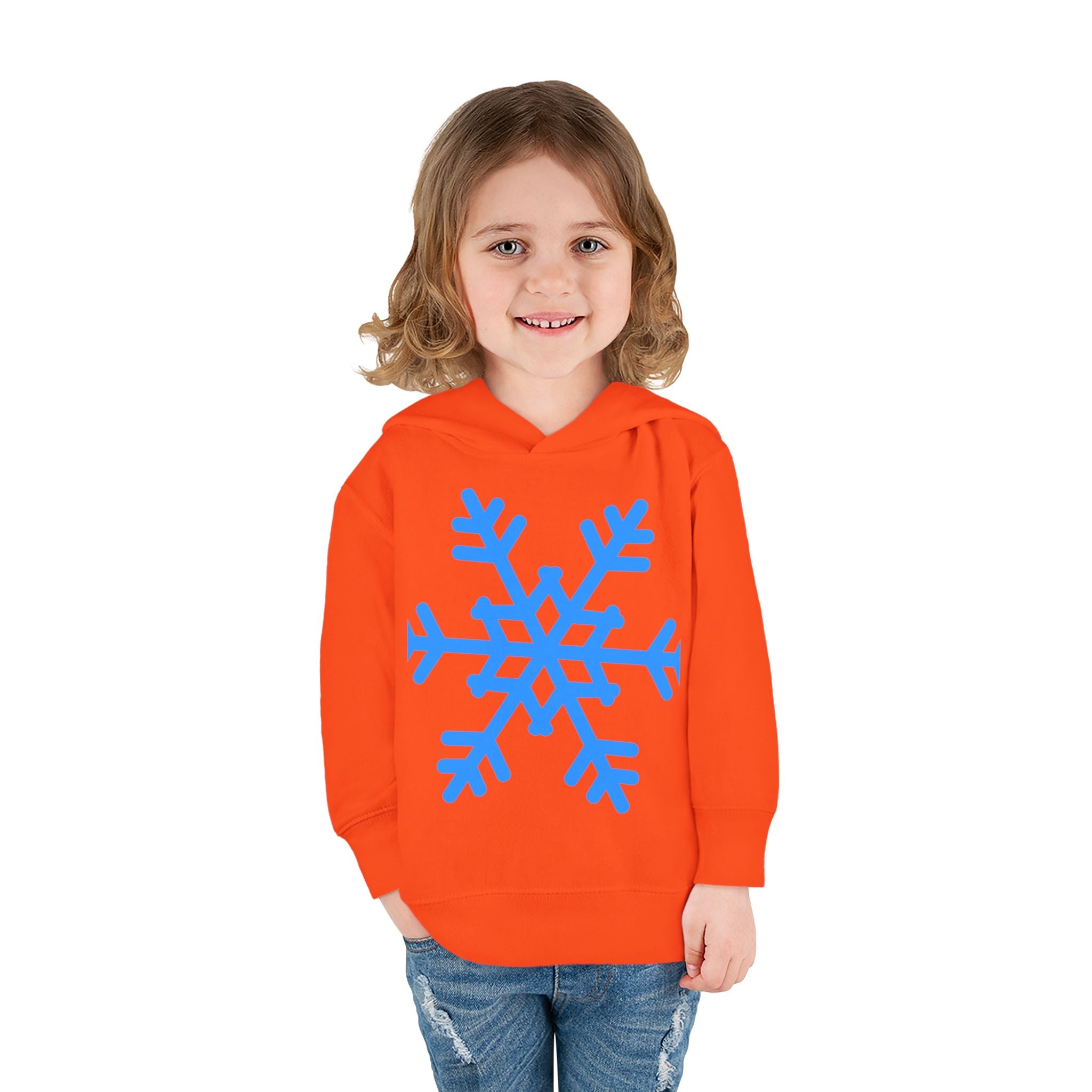 Toddler Snowflake Hoodie – Blue Winter Pullover for Kids