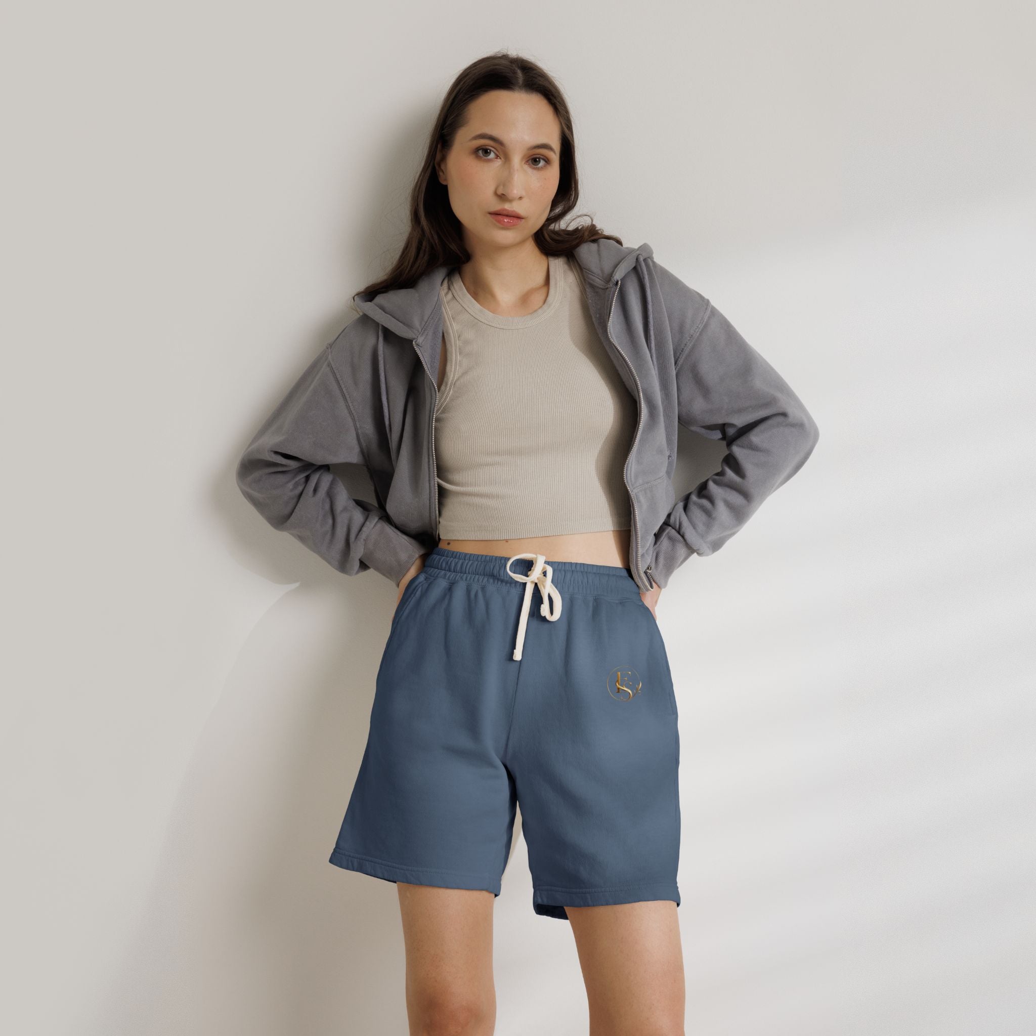 Lightweight Fleece Sweat Shorts — Garment-Dyed Casual Lounge Shorts