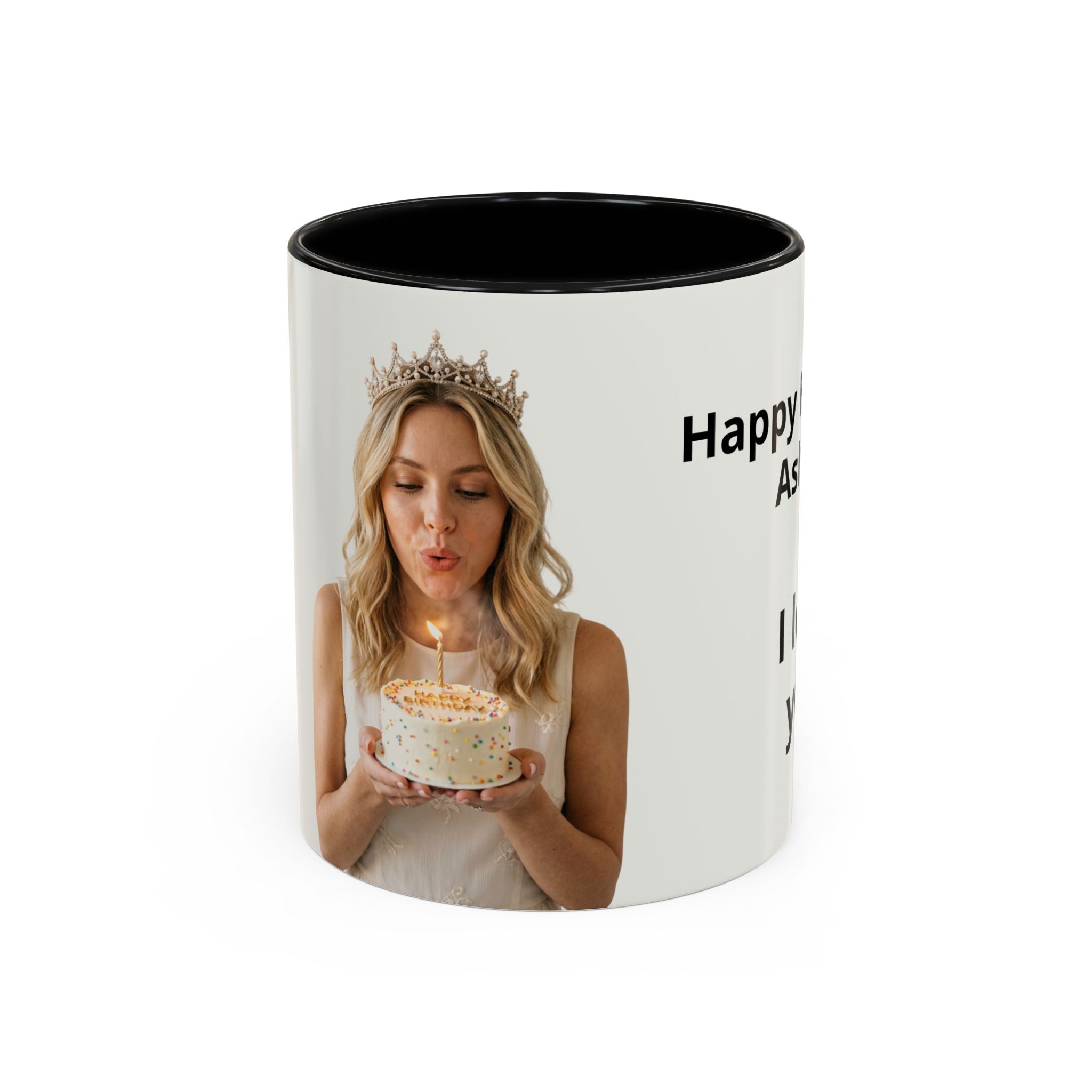 Personalized 'Happy Birthday [Name] I Love You' Accent Coffee Mug