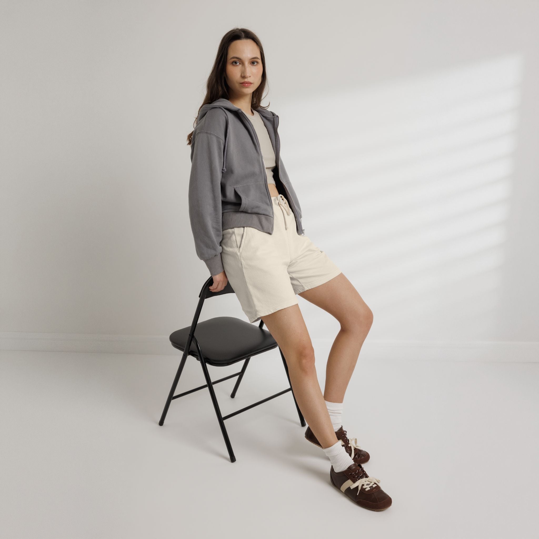 Lightweight Fleece Sweat Shorts — Garment-Dyed Casual Lounge Shorts