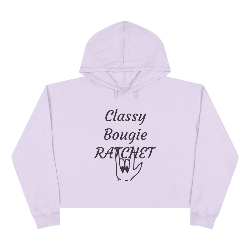 Classy Bougie Ratchet Crop Hoodie —  Feminine Cropped Sweatshirt