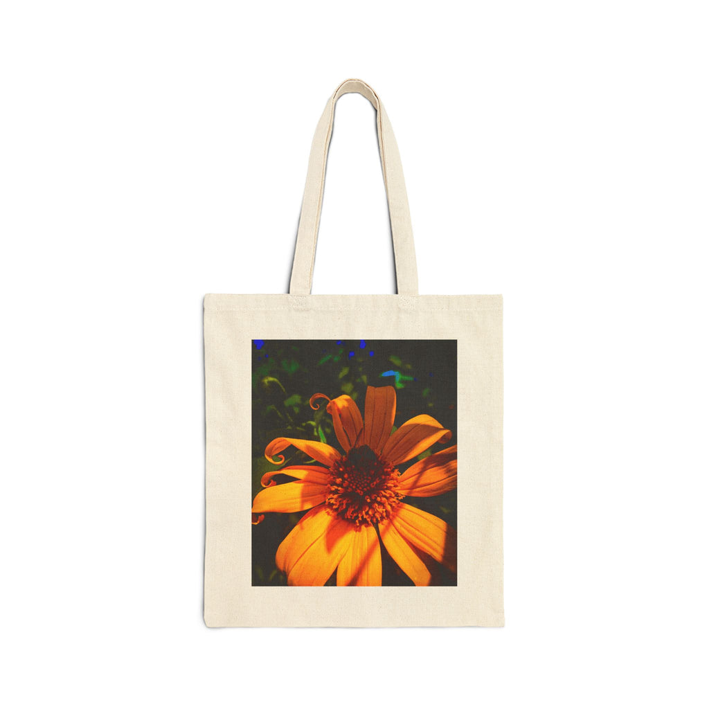 Tote Bag — Vibrant Orange Daisy Floral Canvas Tote (Eco-Friendly Beach & Market Bag)
