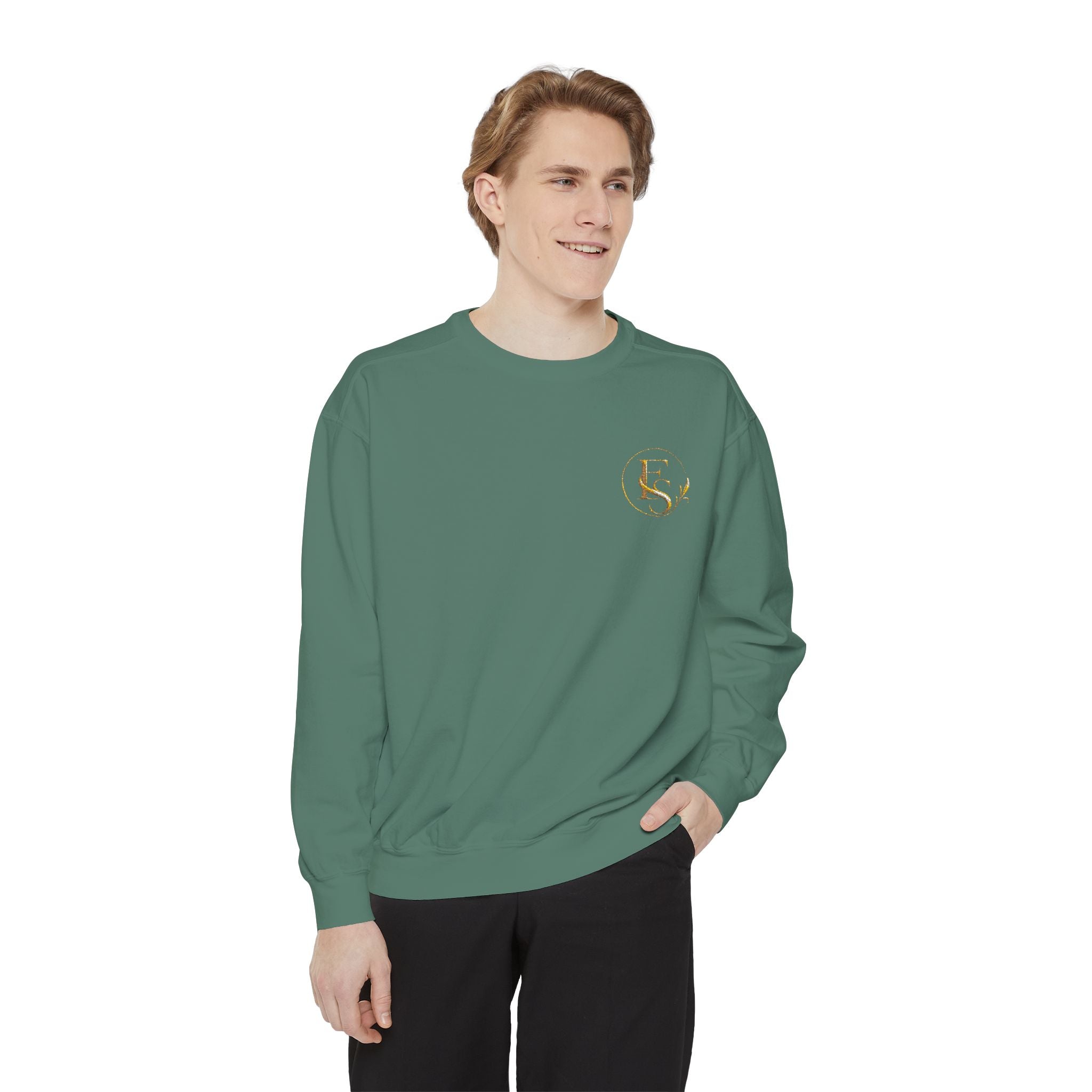 Gold Floral Initials Sweatshirt