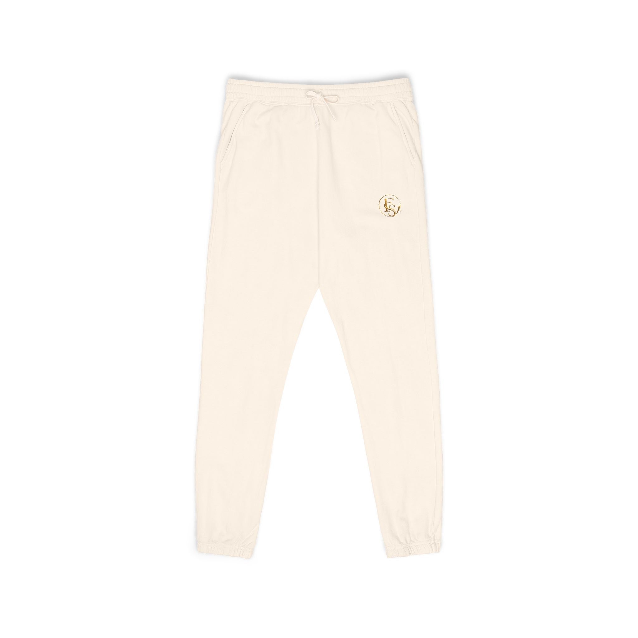 Embroidered Olive Fleece Sweatpants — Cozy Unisex Joggers