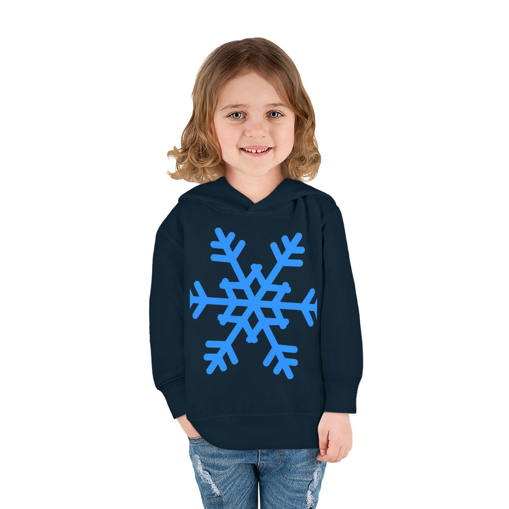 Toddler Snowflake Hoodie – Blue Winter Pullover for Kids