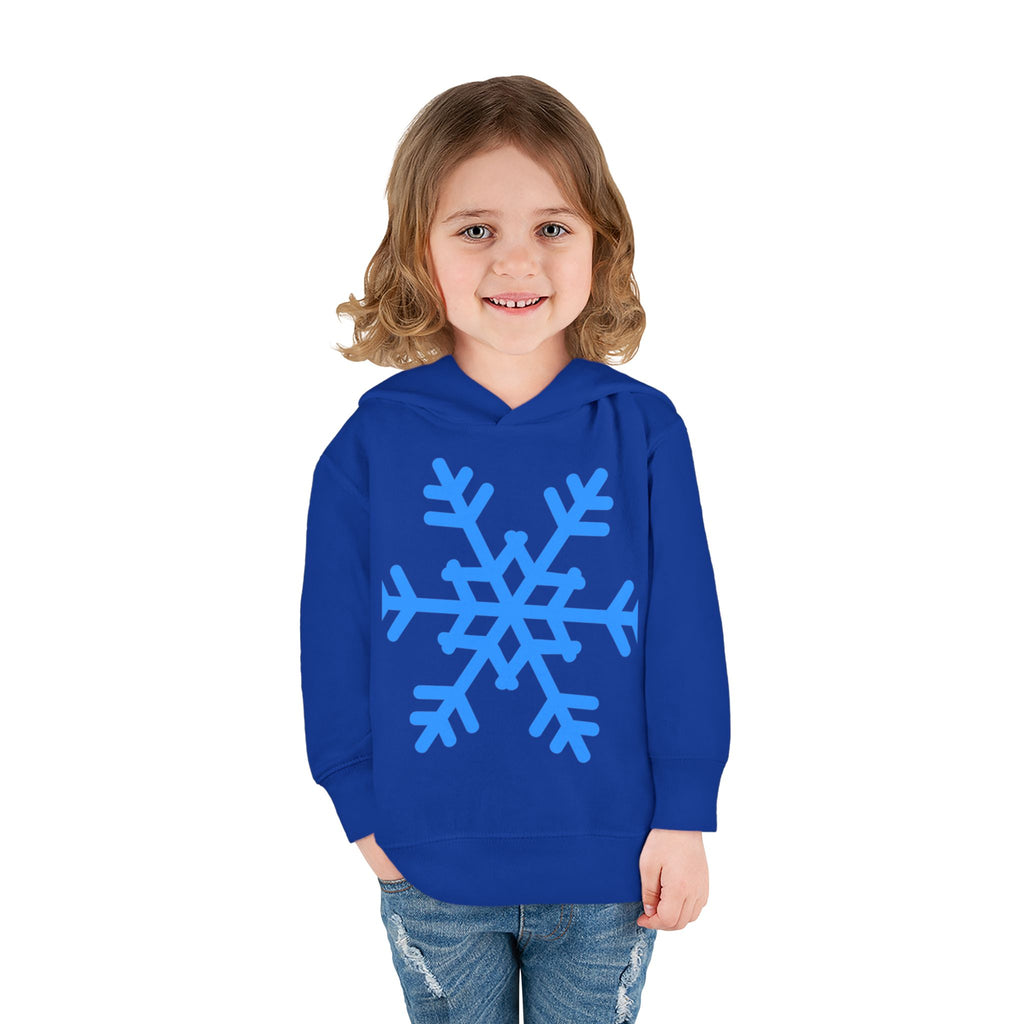 Toddler Snowflake Hoodie – Blue Winter Pullover for Kids