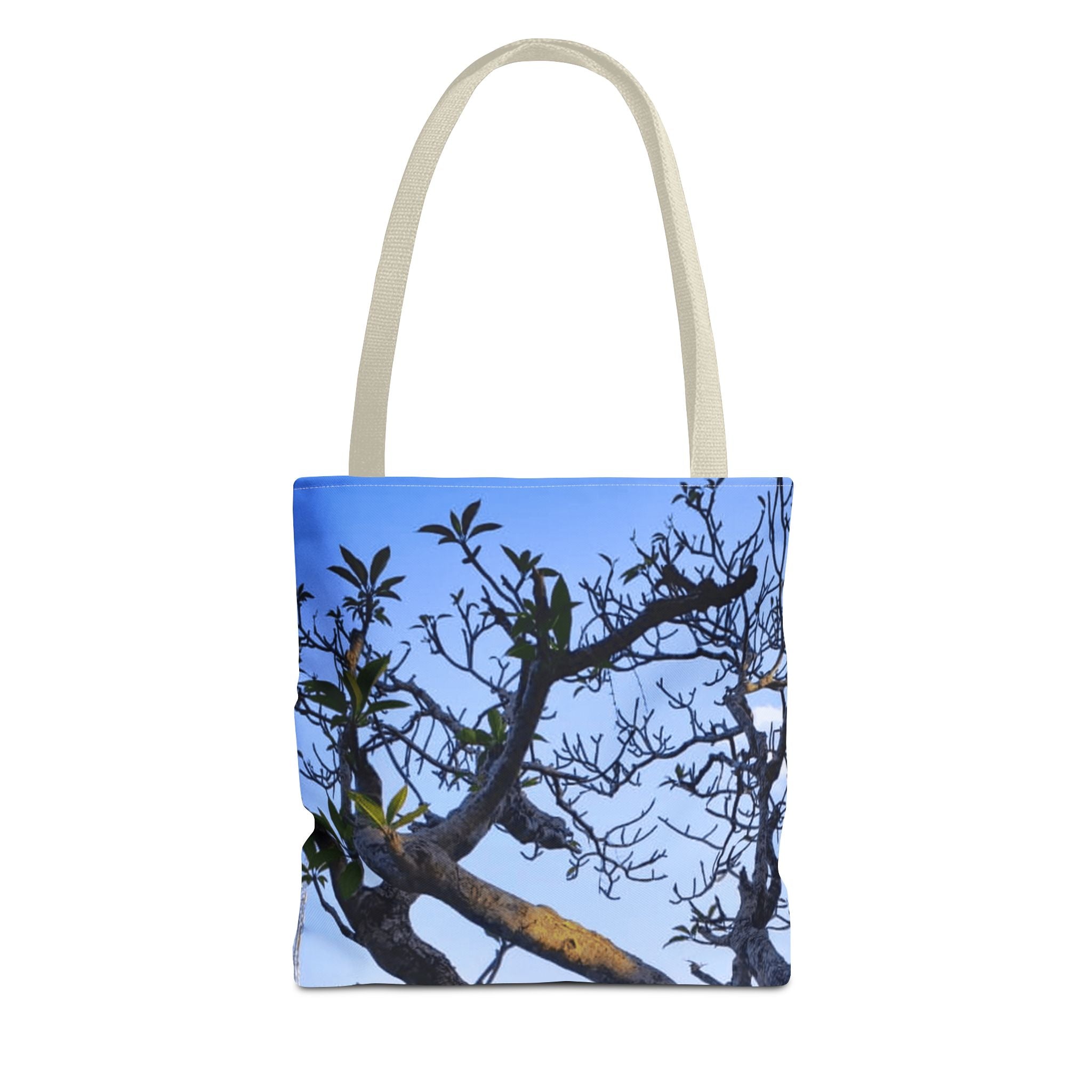 Nature Photo Tote Bag – Scenic Tree & Waterfall All-Over Print