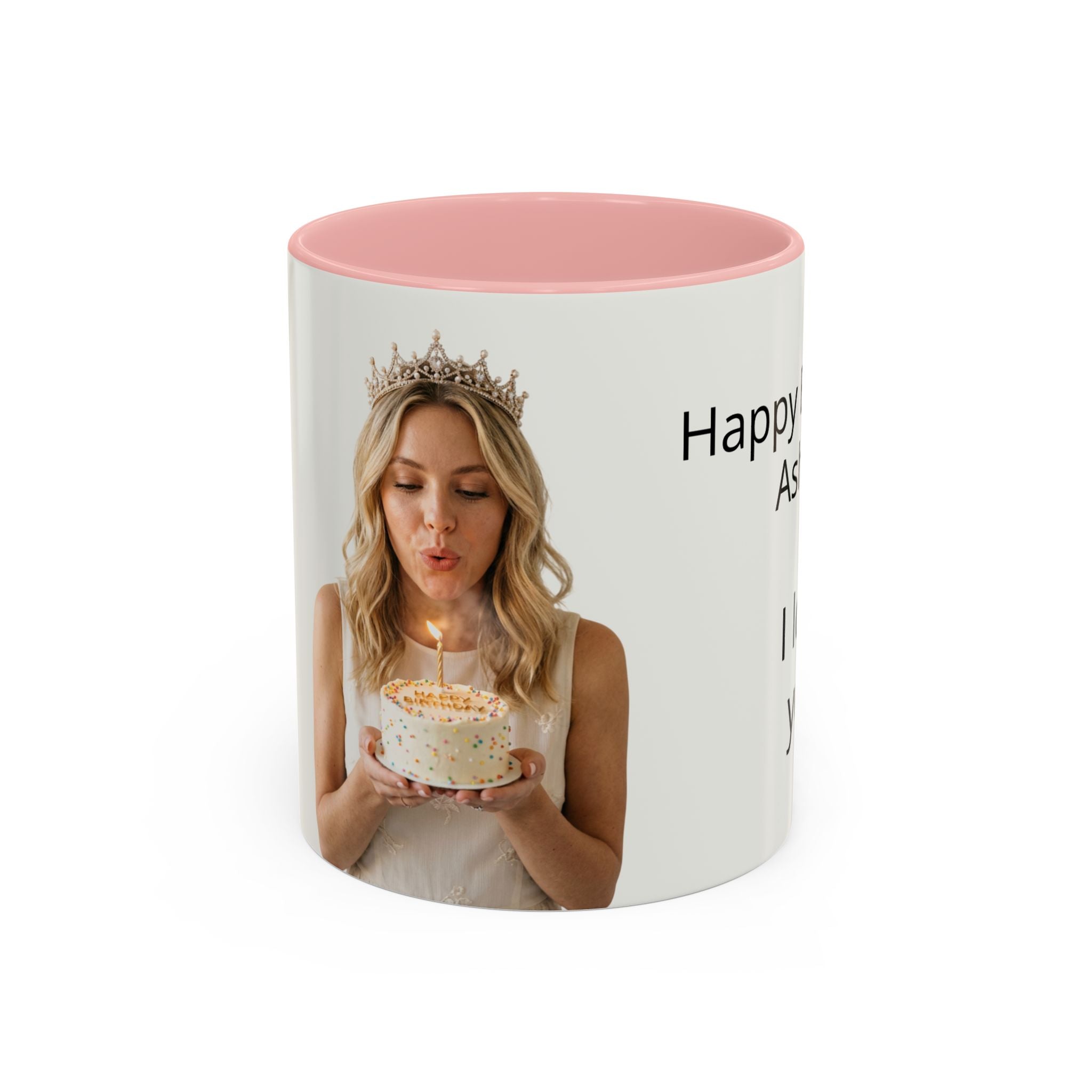Personalized 'Happy Birthday [Name] I Love You' Accent Coffee Mug