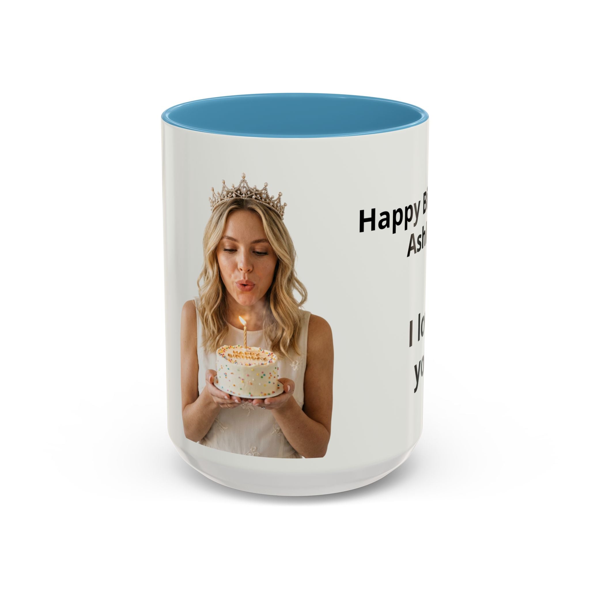 Personalized 'Happy Birthday [Name] I Love You' Accent Coffee Mug