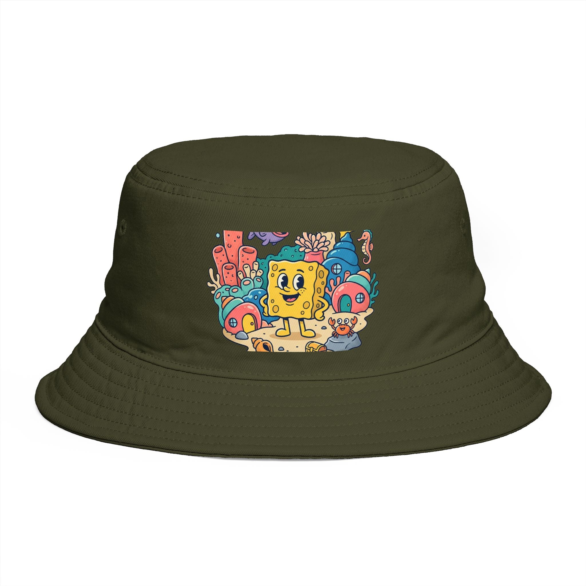 SpongeBob SquarePants Sea Friends Bucket Hat — Cute Cartoon SpongeBob Beach Hat