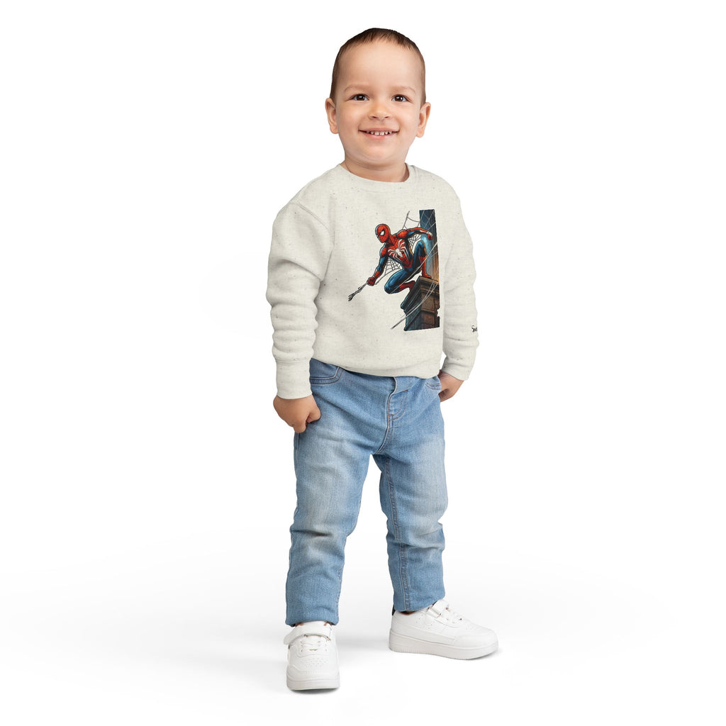 Toddler Sweatshirt — Superhero Web-Swinging Graphic Pullover