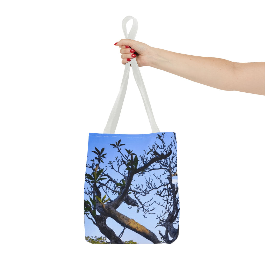 Nature Photo Tote Bag – Scenic Tree & Waterfall All-Over Print