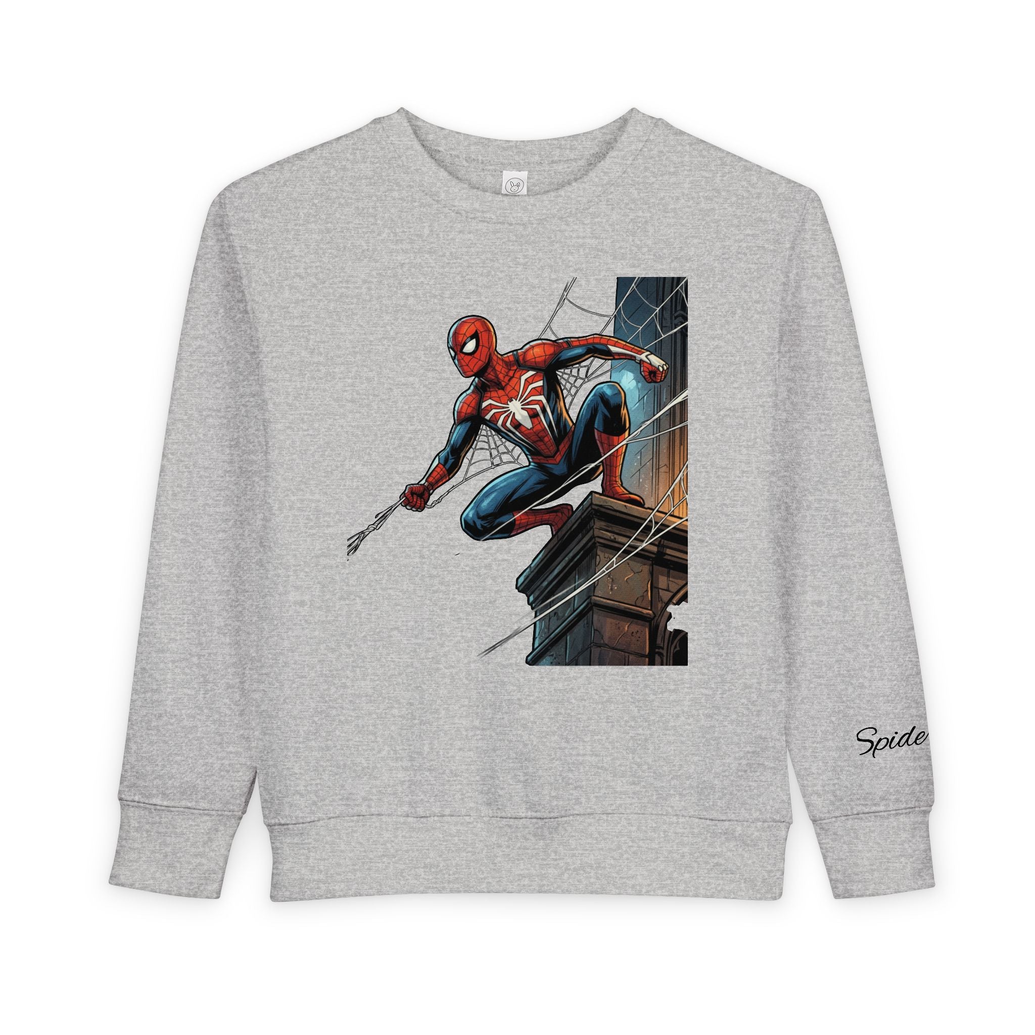 Toddler Sweatshirt — Superhero Web-Swinging Graphic Pullover