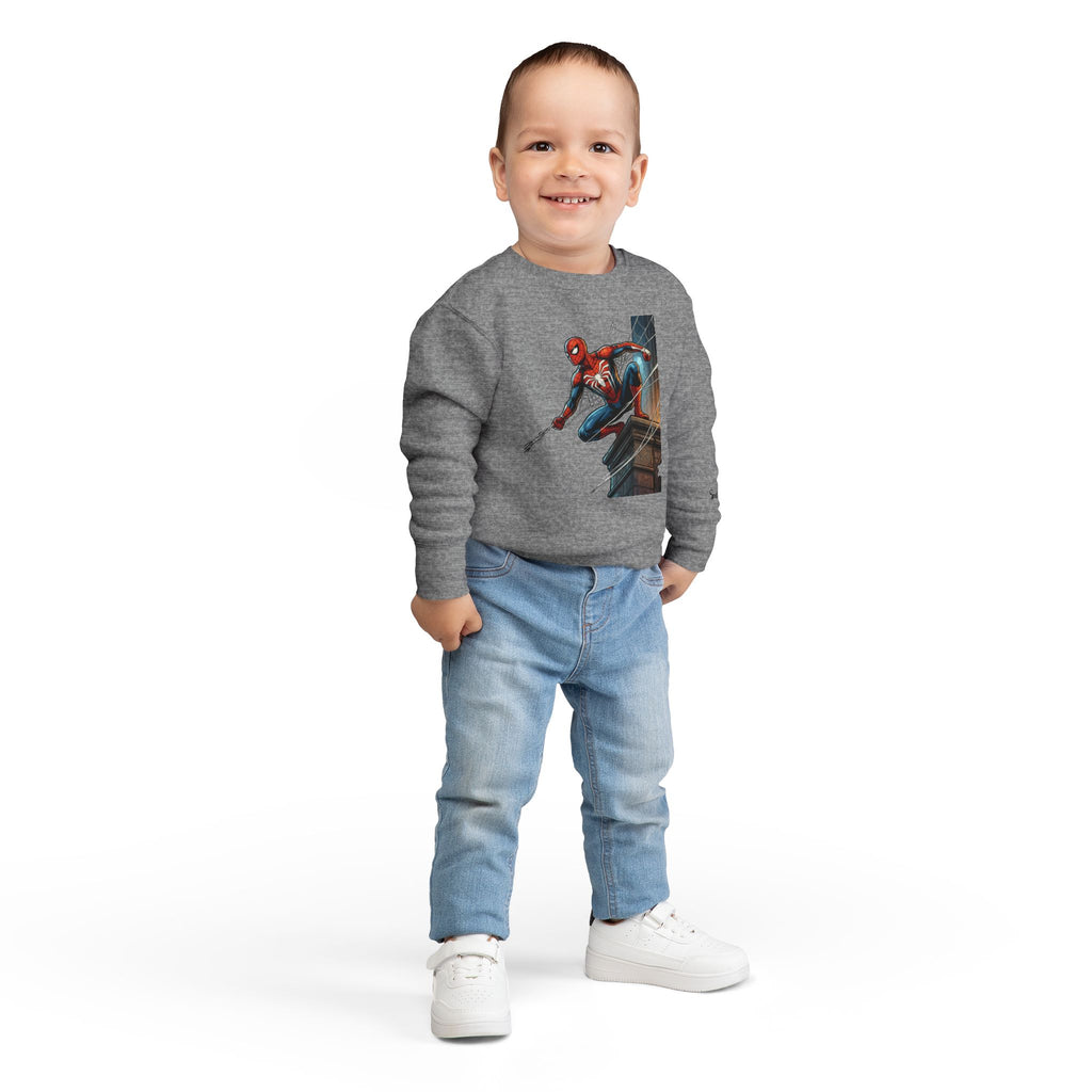 Toddler Sweatshirt — Superhero Web-Swinging Graphic Pullover