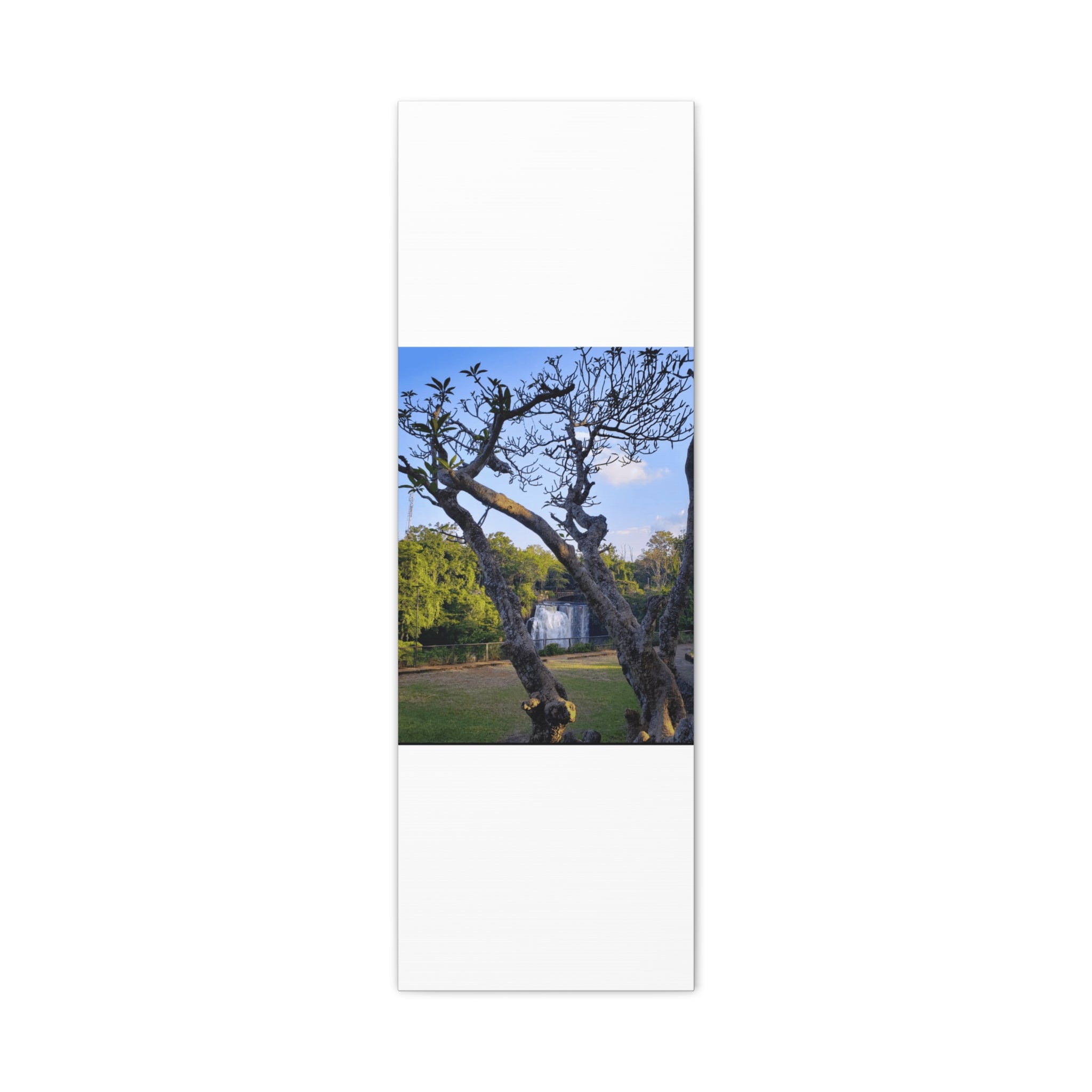 Waterfall Landscape Matte Canvas Print — Stretched 1.25"