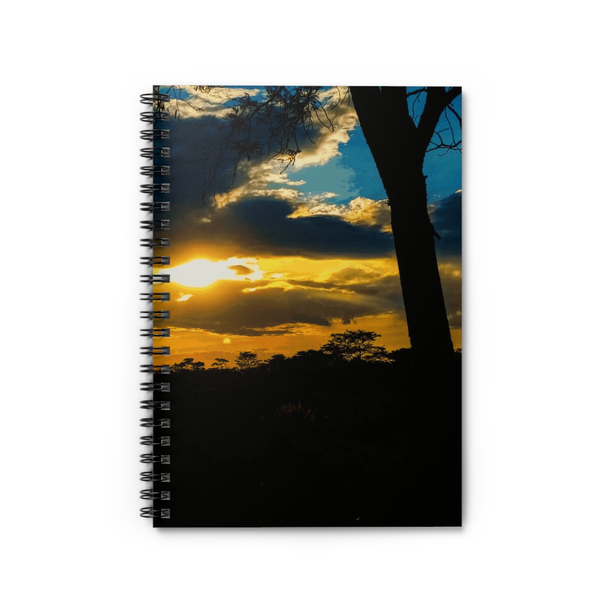 Sunset Silhouette Spiral Notebook — Ruled Lined Journal for Nature Lovers