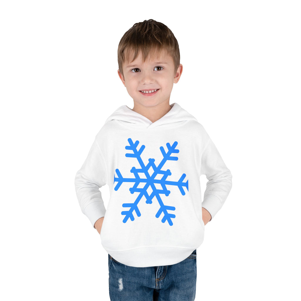 Toddler Snowflake Hoodie – Blue Winter Pullover for Kids