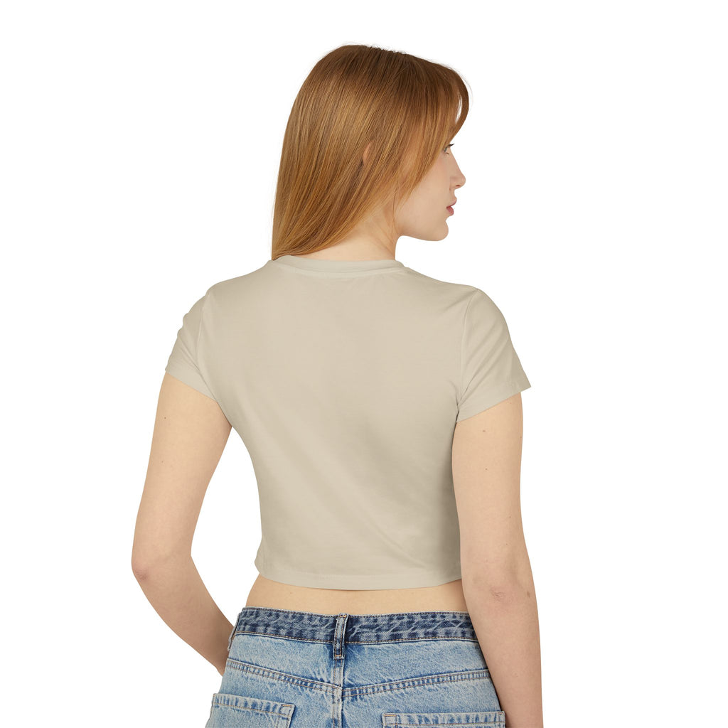 Too Hot to Handle Women's Baby Tee — Funny Slogan Crop Top