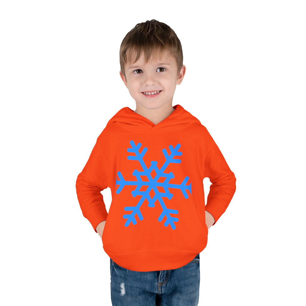 Toddler Snowflake Hoodie – Blue Winter Pullover for Kids
