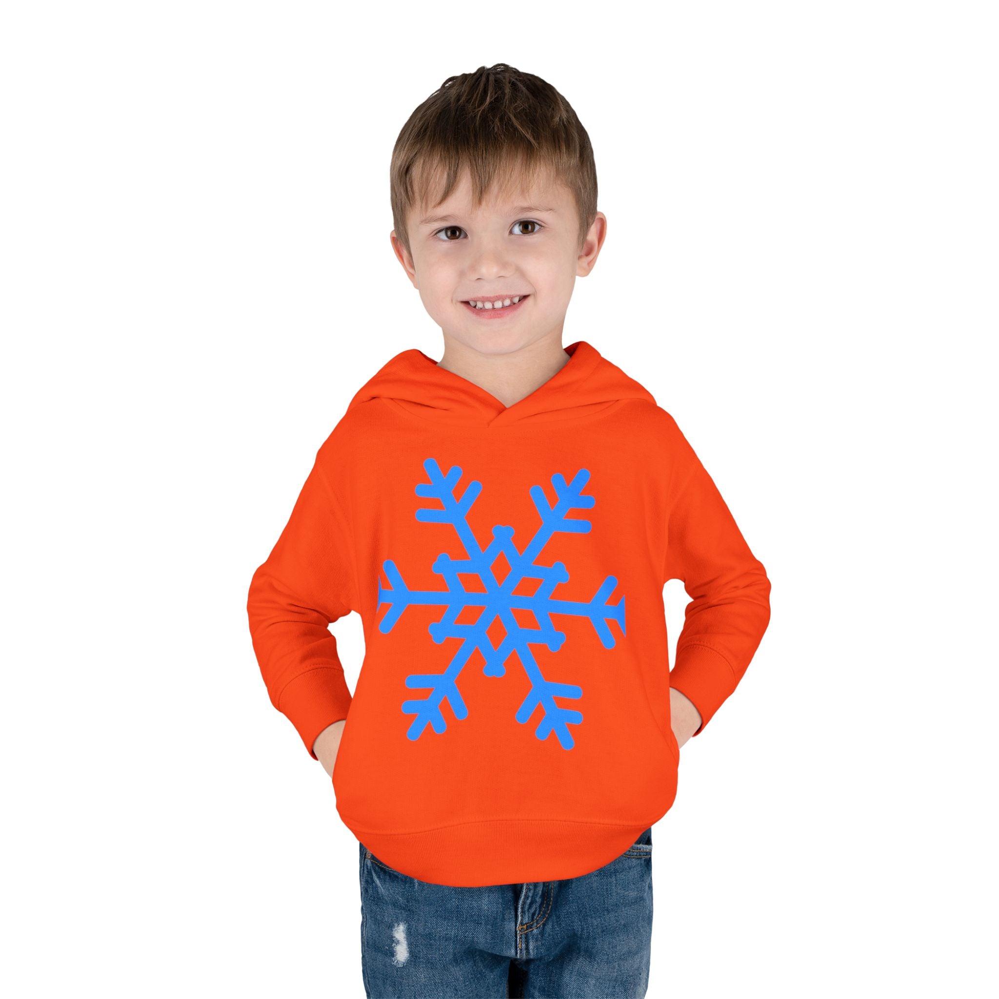 Toddler Snowflake Hoodie – Blue Winter Pullover for Kids