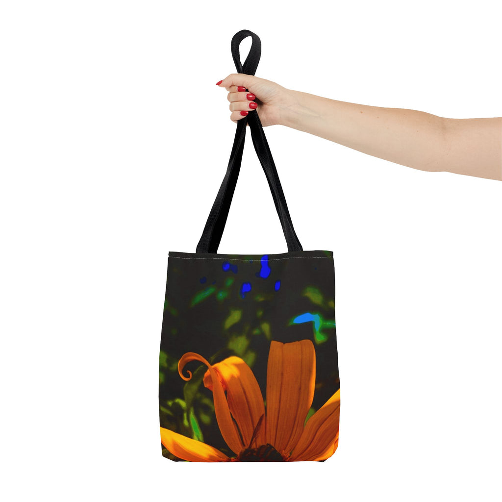 Floral Sunset Tote Bag — Vibrant Orange Daisy All-Over Print