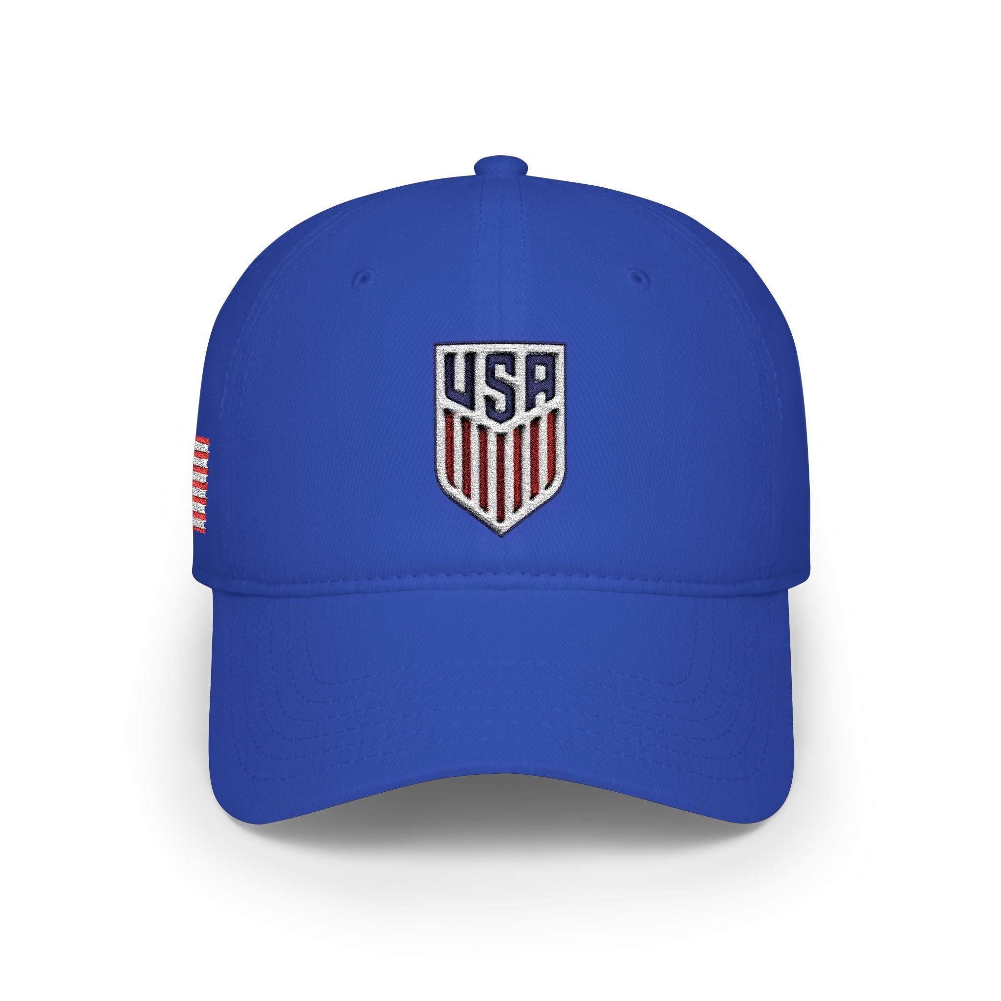 USA Shield Low Profile Baseball Cap – Patriotic Red Team Hat