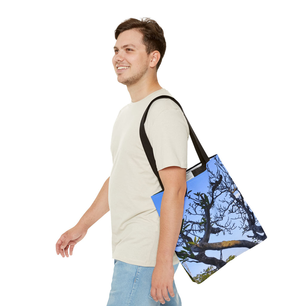 Nature Photo Tote Bag – Scenic Tree & Waterfall All-Over Print