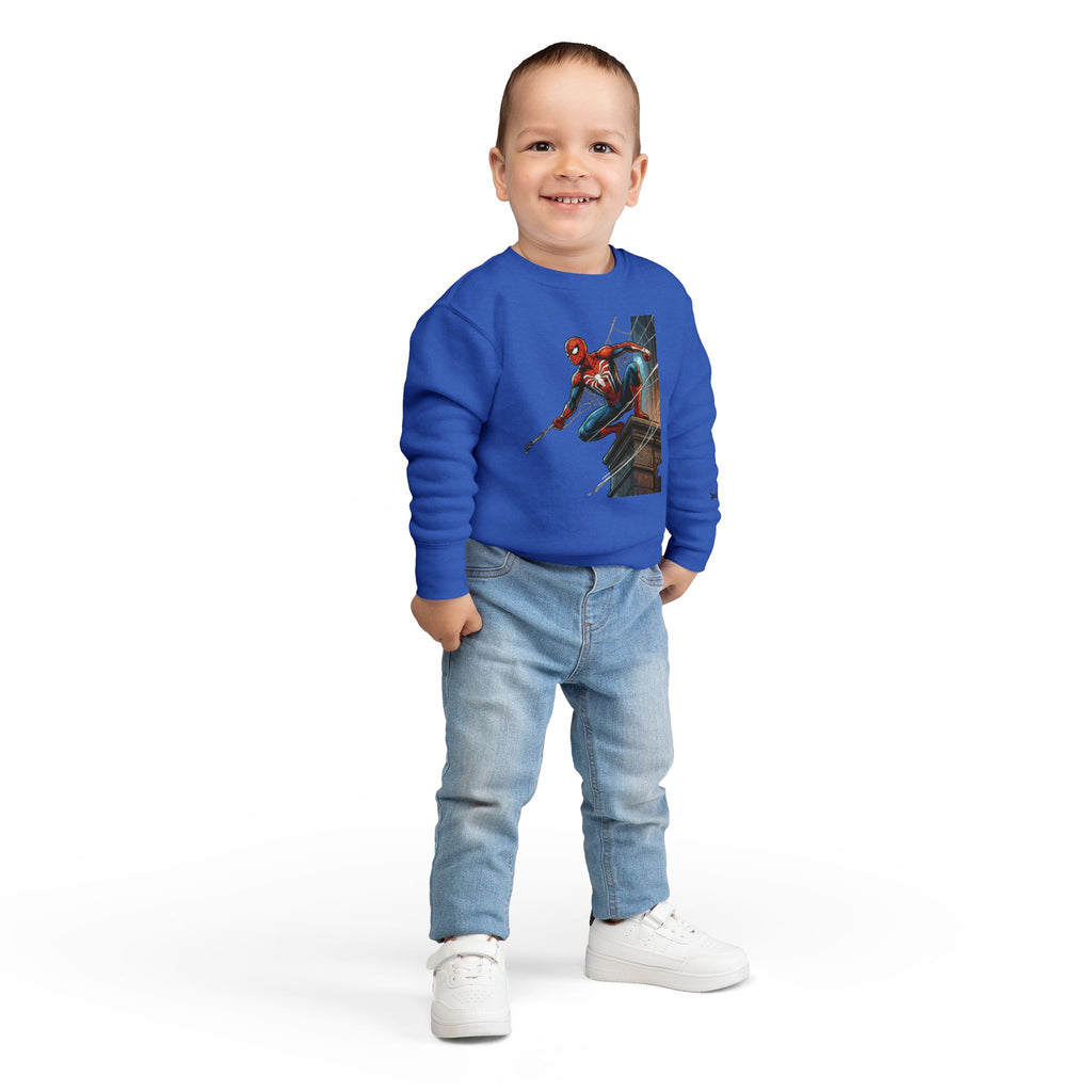 Toddler Sweatshirt — Superhero Web-Swinging Graphic Pullover