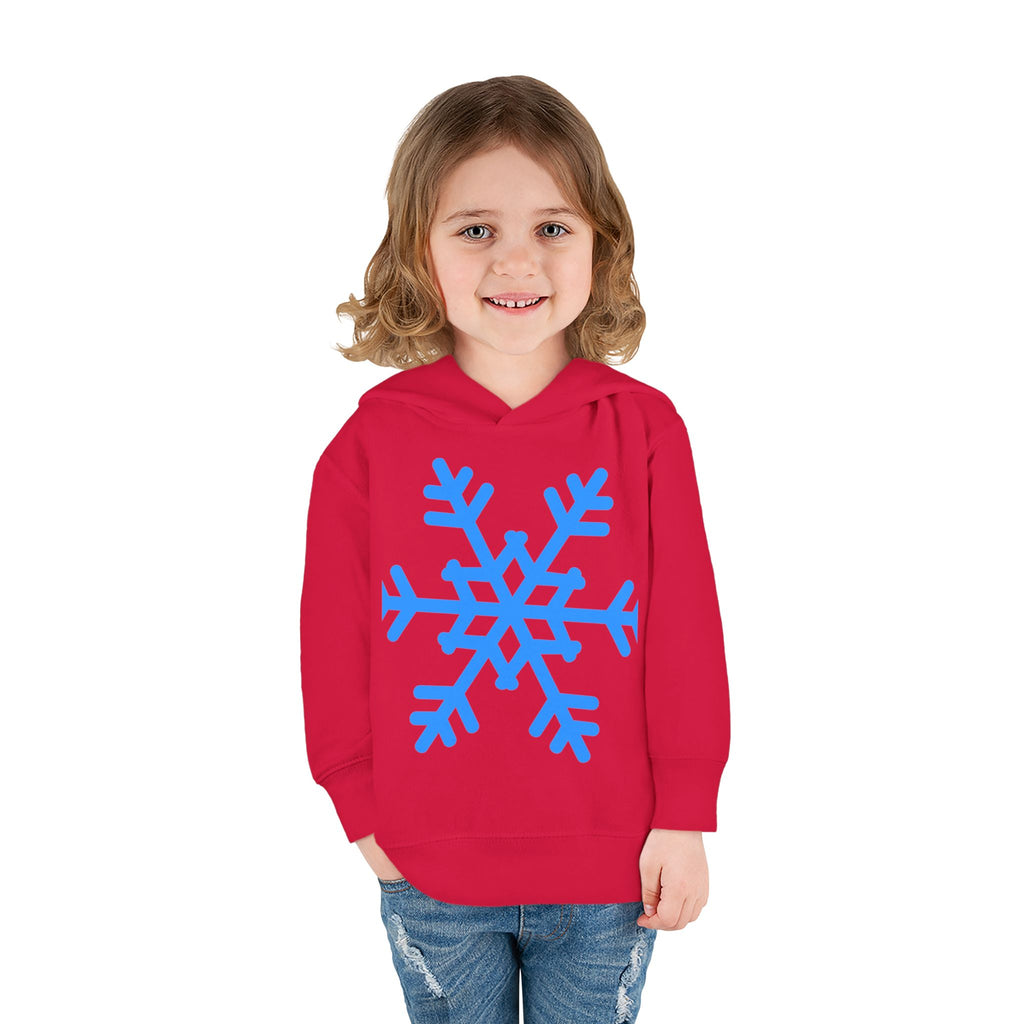 Toddler Snowflake Hoodie – Blue Winter Pullover for Kids