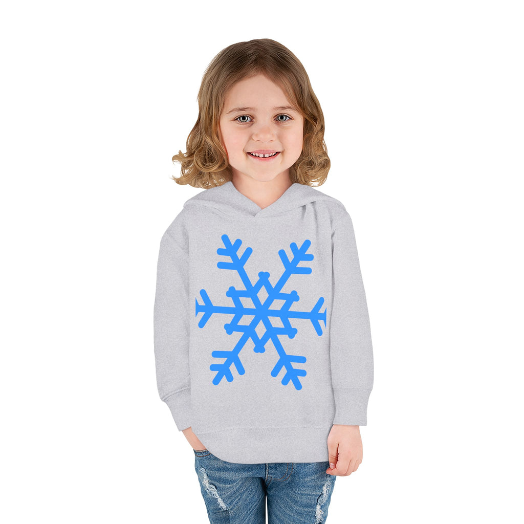 Toddler Snowflake Hoodie – Blue Winter Pullover for Kids