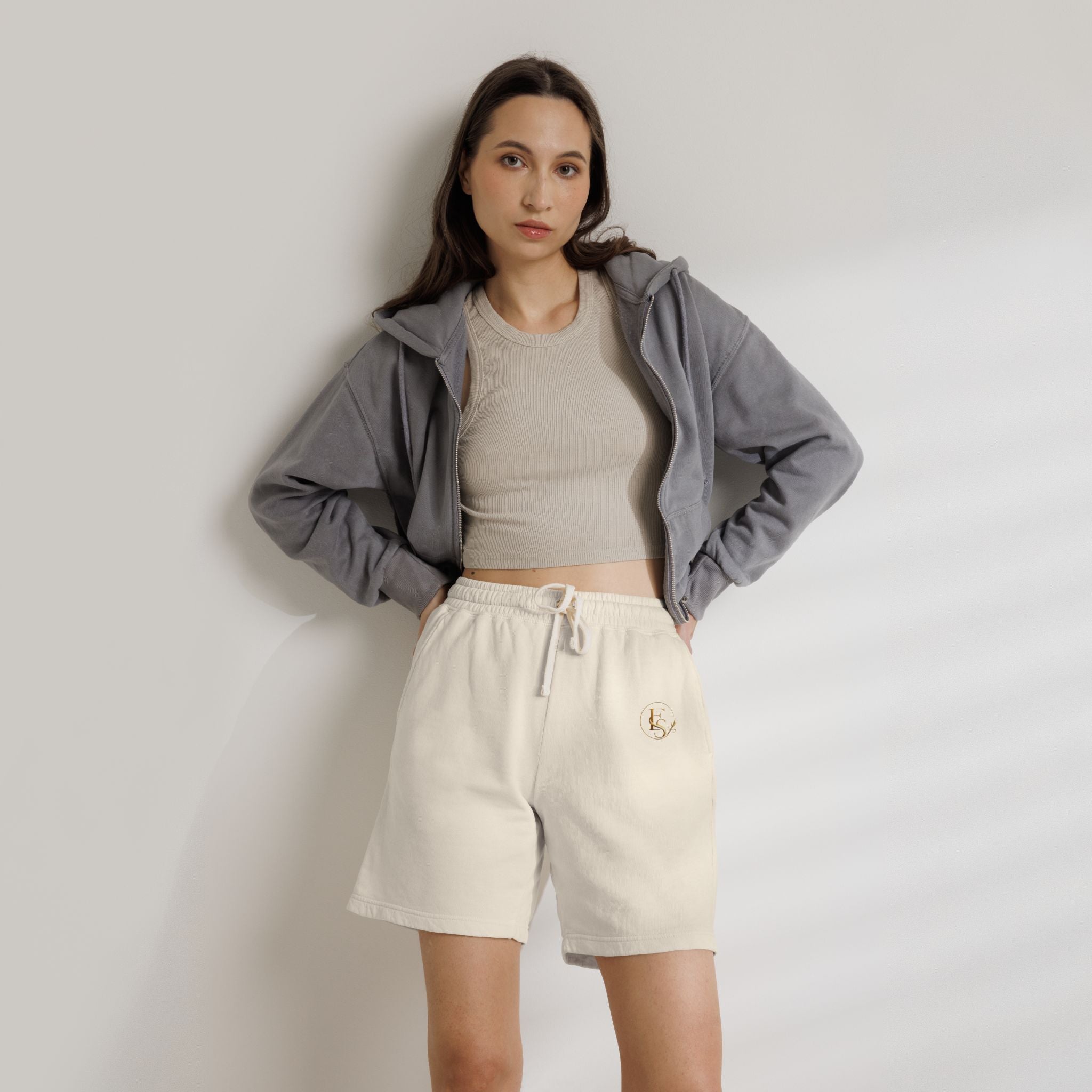 Lightweight Fleece Sweat Shorts — Garment-Dyed Casual Lounge Shorts